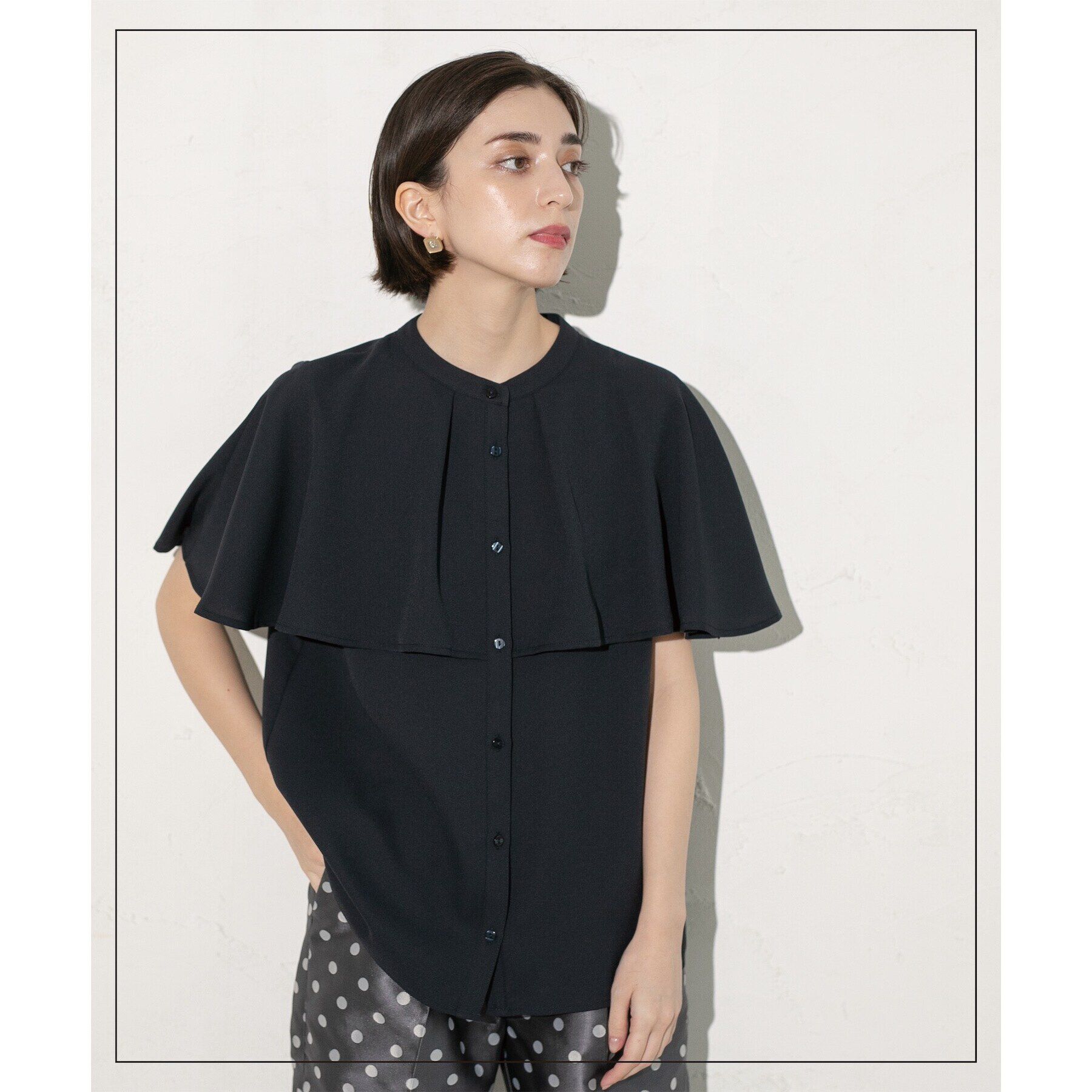 OPAQUE.CLIP「ケープ風ブラウス【洗濯機洗い可】」|シャツ・ブラウス|