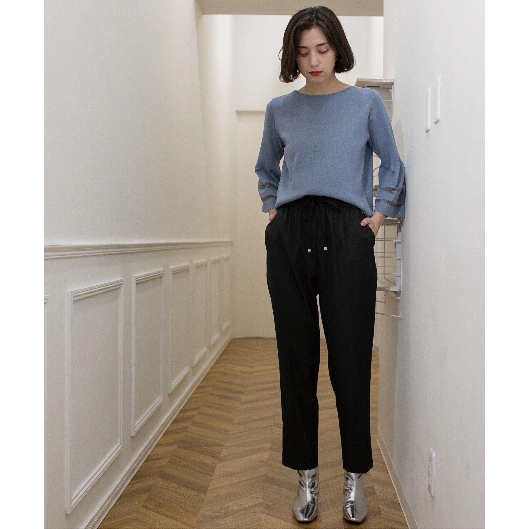 OPAQUE.CLIP「美脚ストレッチイージーテーパードパンツ【洗濯機洗い可】」|その他|