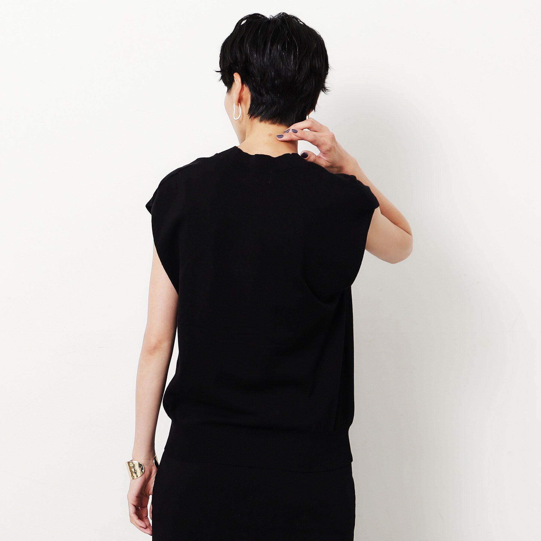 OPAQUE.CLIP「Vネックニットベスト/セットアップ対応【洗濯機洗い可】」|ベスト・ジレ|