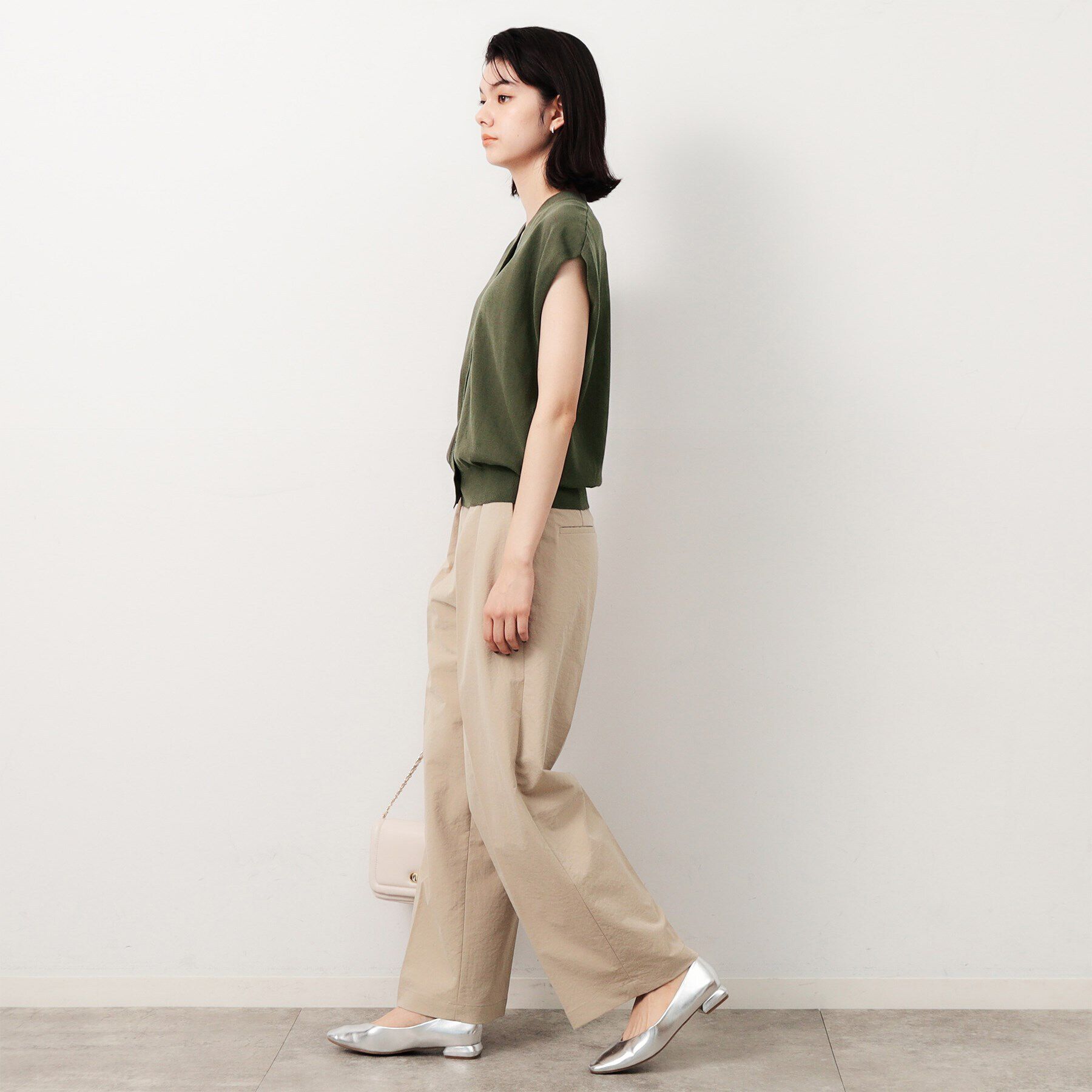 OPAQUE.CLIP「Vネックニットベスト/セットアップ対応【洗濯機洗い可】」|ベスト・ジレ|