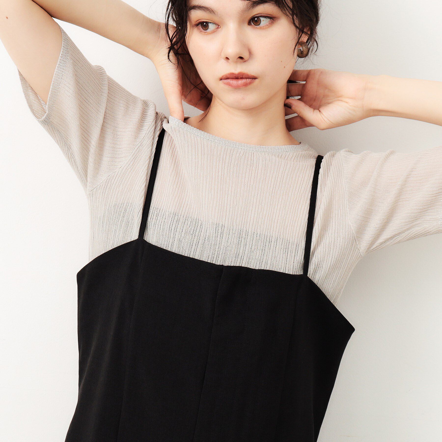 OPAQUE.CLIP「リネンライクオールインワン【洗濯機洗い可】」|オールインワン|