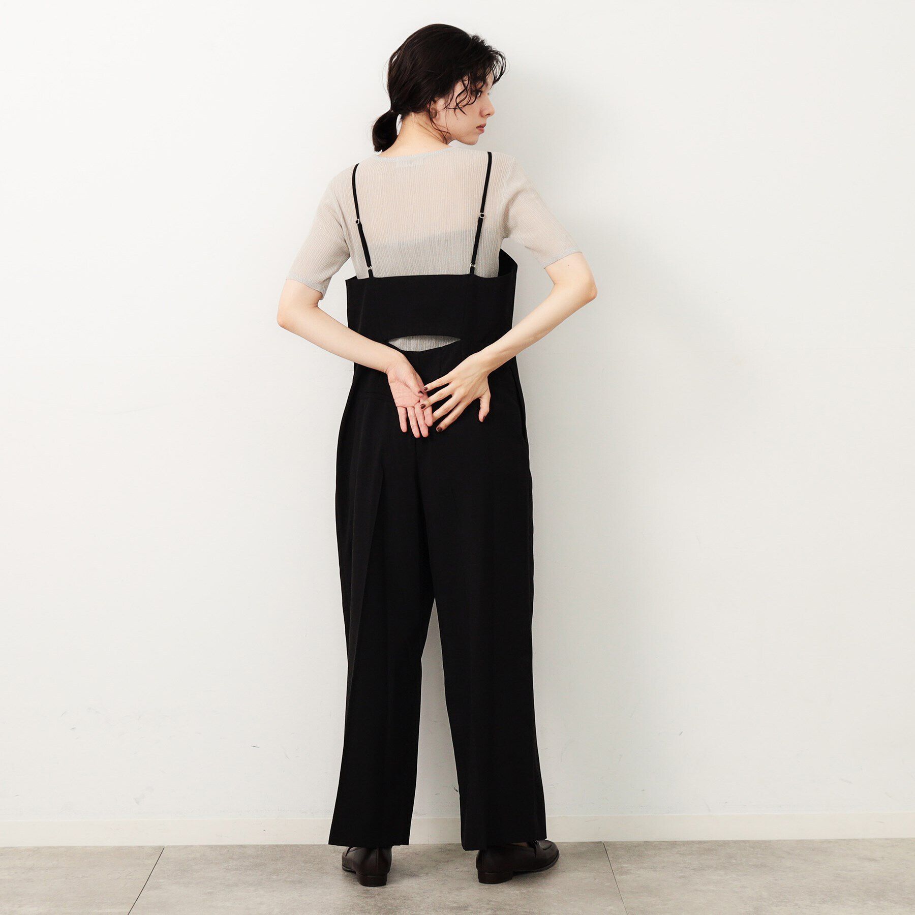 OPAQUE.CLIP「リネンライクオールインワン【洗濯機洗い可】」|オールインワン|