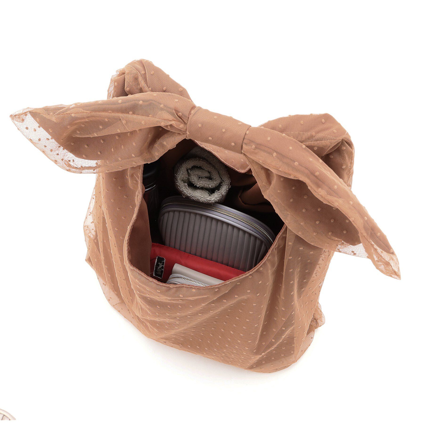 OPAQUE.CLIP「【A4サイズ対応】リボンハンドルチュールワンショルダーバッグ」|ショルダー・メッセンジャー|