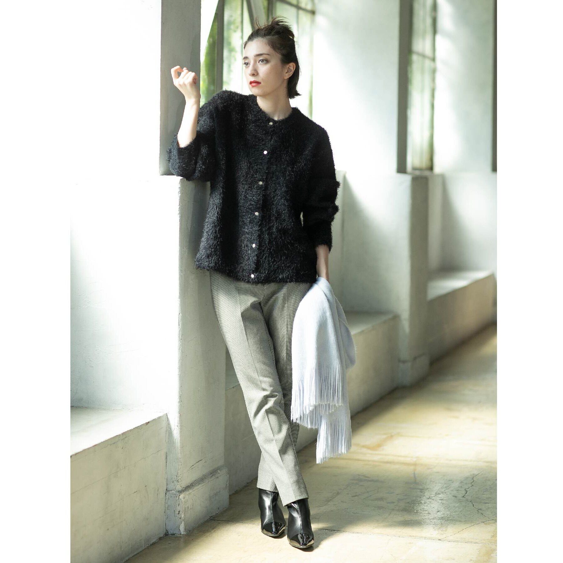 OPAQUE.CLIP「《SS-LLsize》着丈が選べる！裏起毛ストレッチスティックパンツ【蓄熱素材/洗濯機洗い可】」|その他|