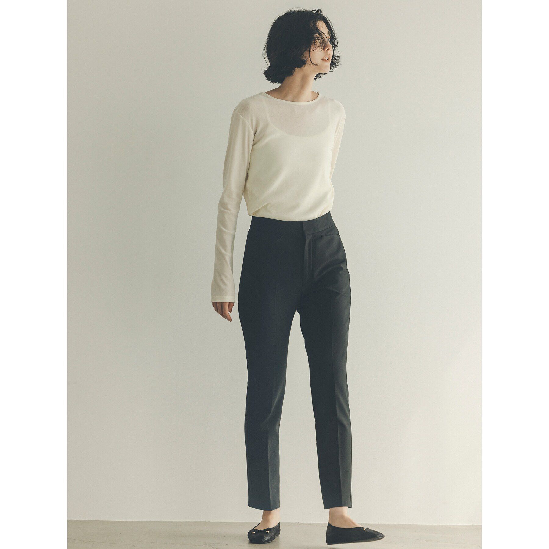 OPAQUE.CLIP「《SS-LLsize》着丈が選べる！裏起毛ストレッチスティックパンツ【蓄熱素材/洗濯機洗い可】」|その他|