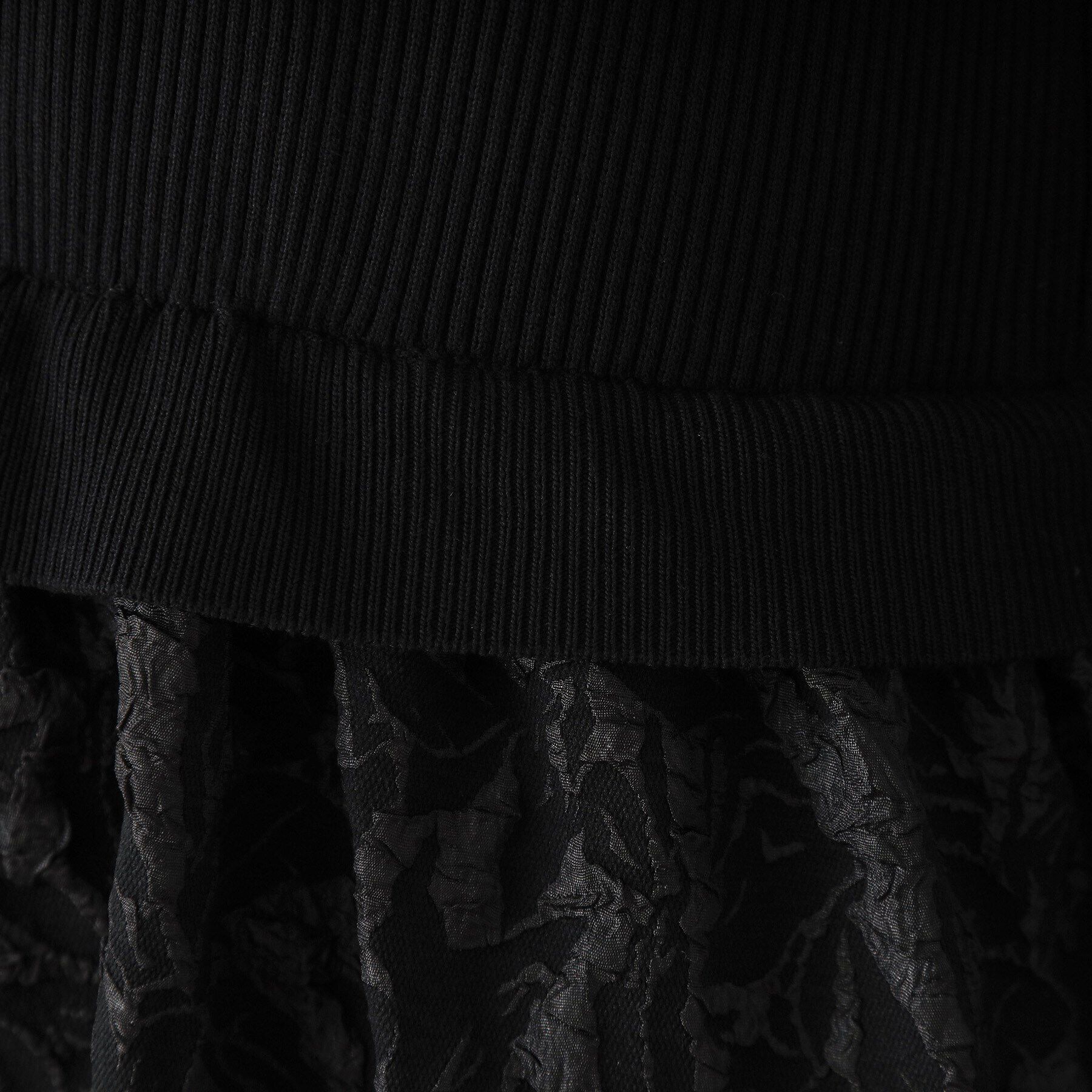 OPAQUE.CLIP「ニット&times;ジャカードドッキングワンピース【洗濯機洗い可】」|ワンピース|