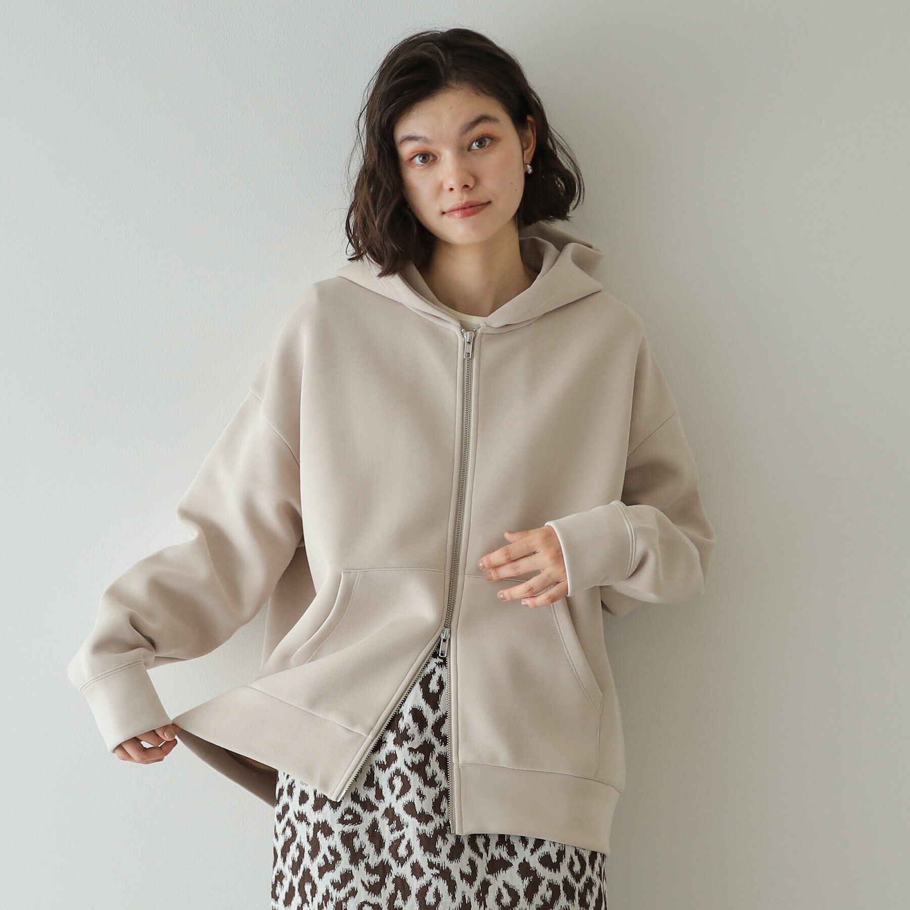 OPAQUE.CLIP「ダブルZIPパーカー【洗濯機洗い可】」|パーカー|