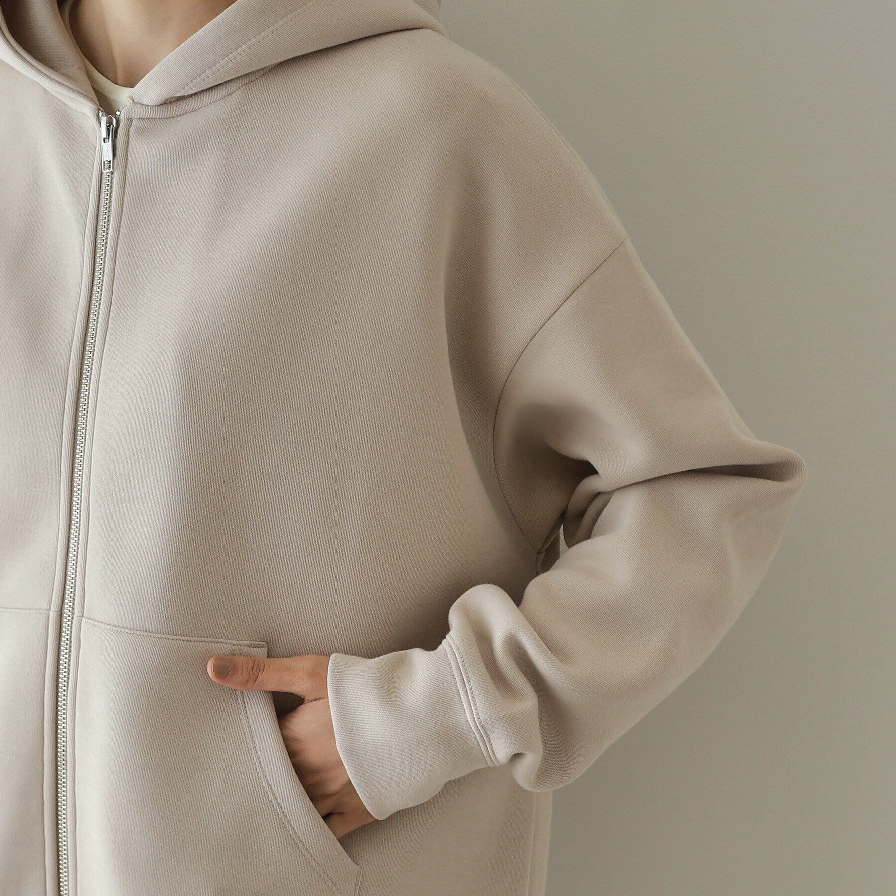 OPAQUE.CLIP「ダブルZIPパーカー【洗濯機洗い可】」|パーカー|