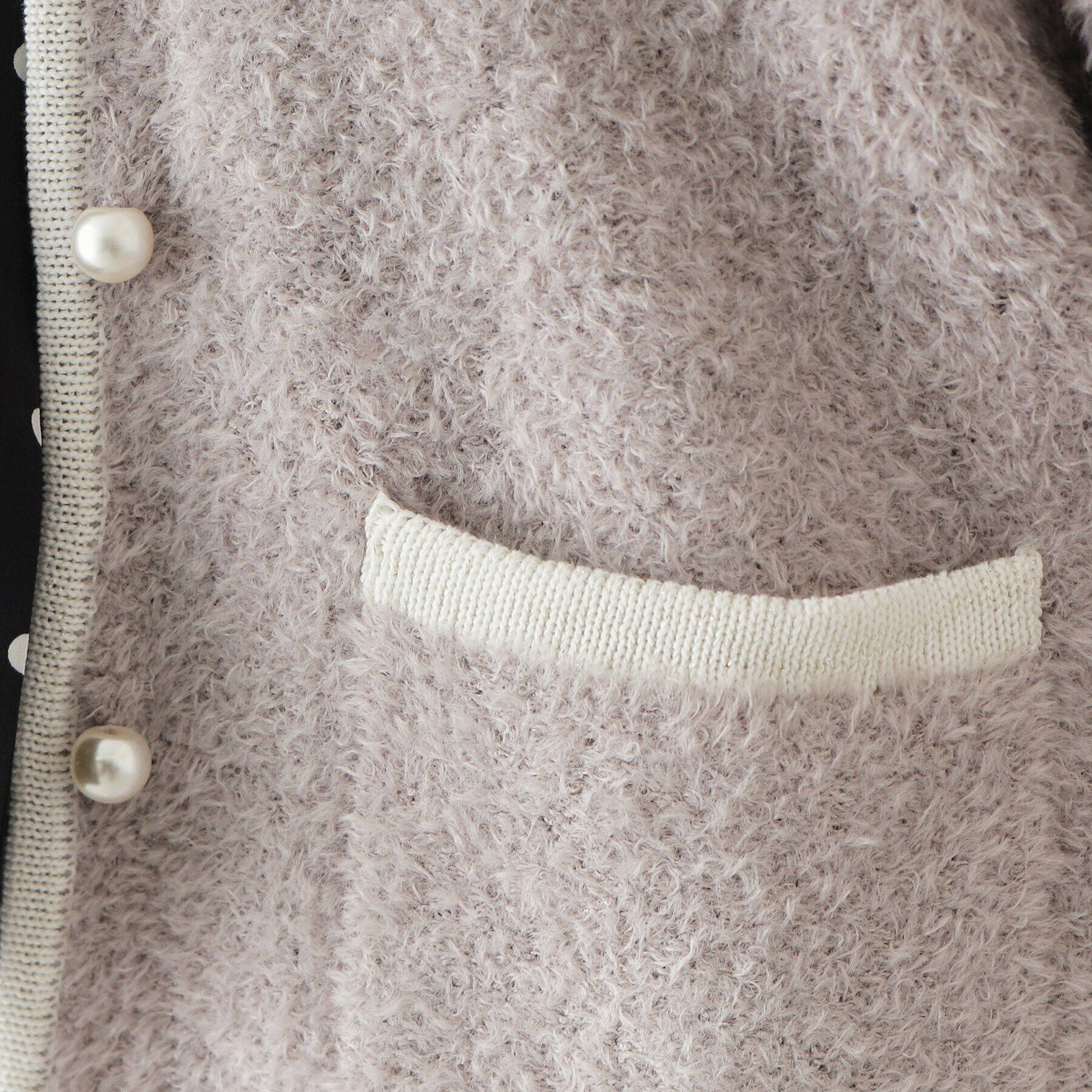 OPAQUE.CLIP「《美人百花掲載》ブークレ配色ニットカーディガン【洗濯機洗い可】」|カーディガン|