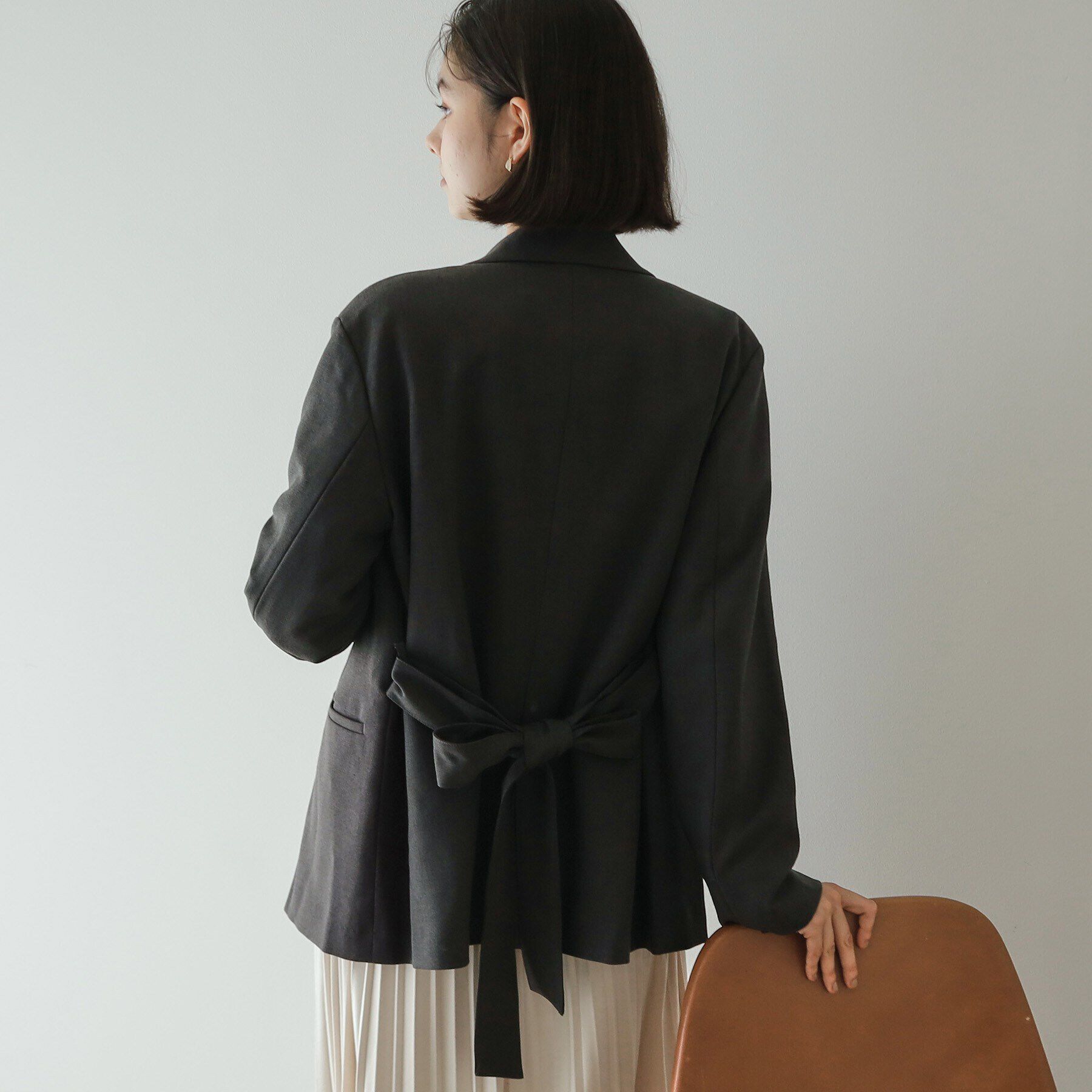 OPAQUE.CLIP「ウエストベルト テーラードジャケット【洗濯機洗い可】」|テーラードジャケット|