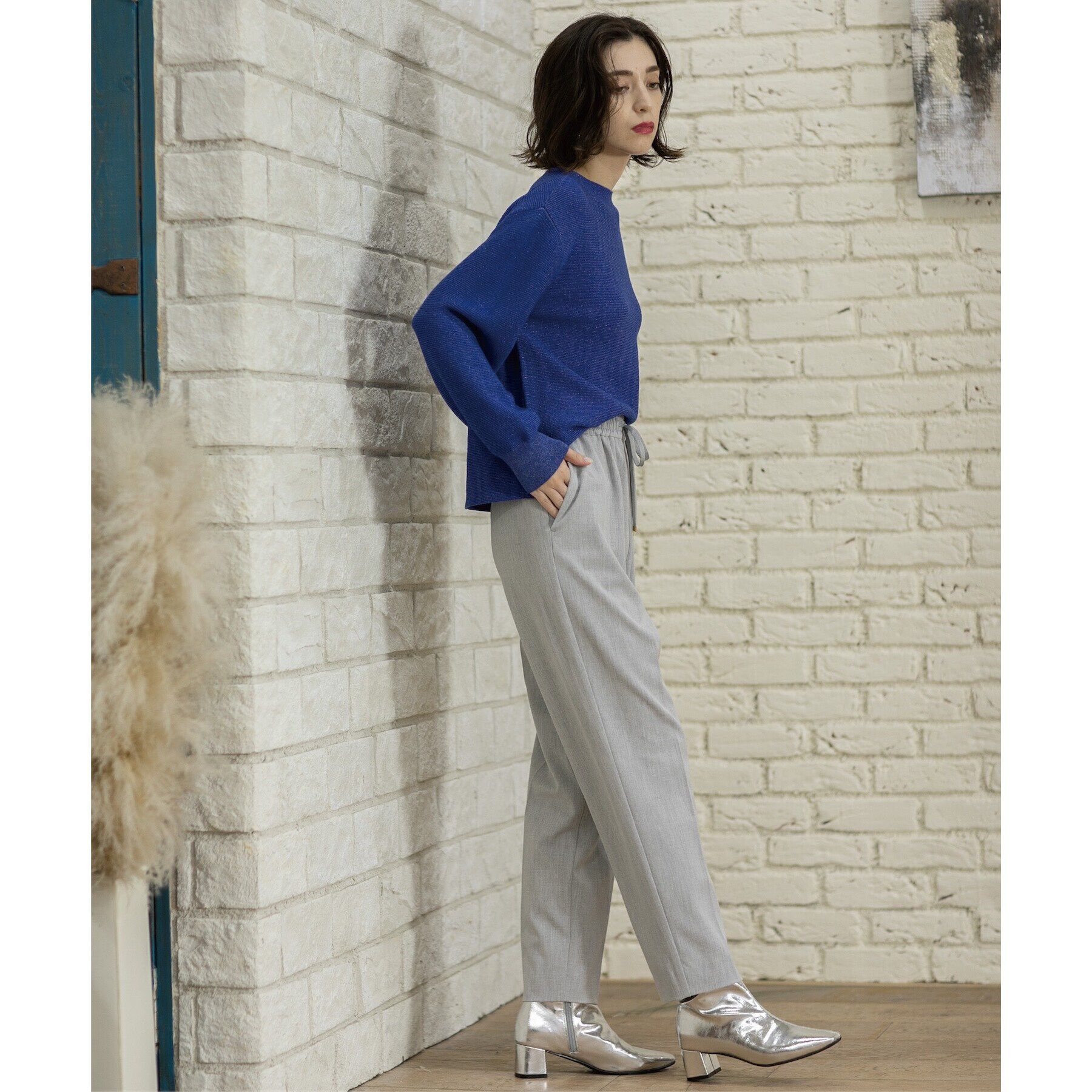 OPAQUE.CLIP「《SS-LLsize》裏起毛ストレッチイージーテーパードパンツ【蓄熱素材/洗濯機洗い可】」|その他|