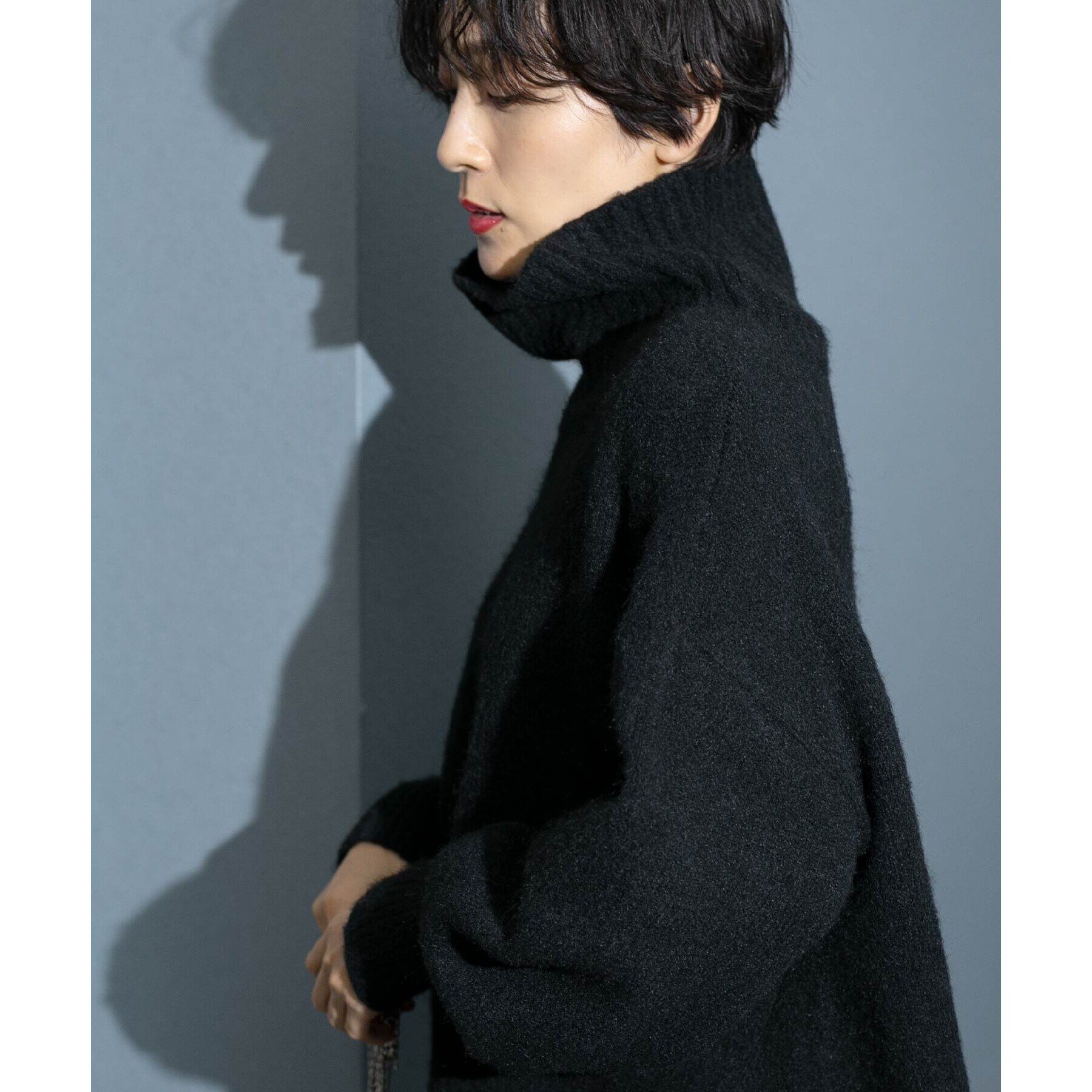 OPAQUE.CLIP「ミドルゲージハイネックニット【洗濯機洗い可】」|ニット・セーター|