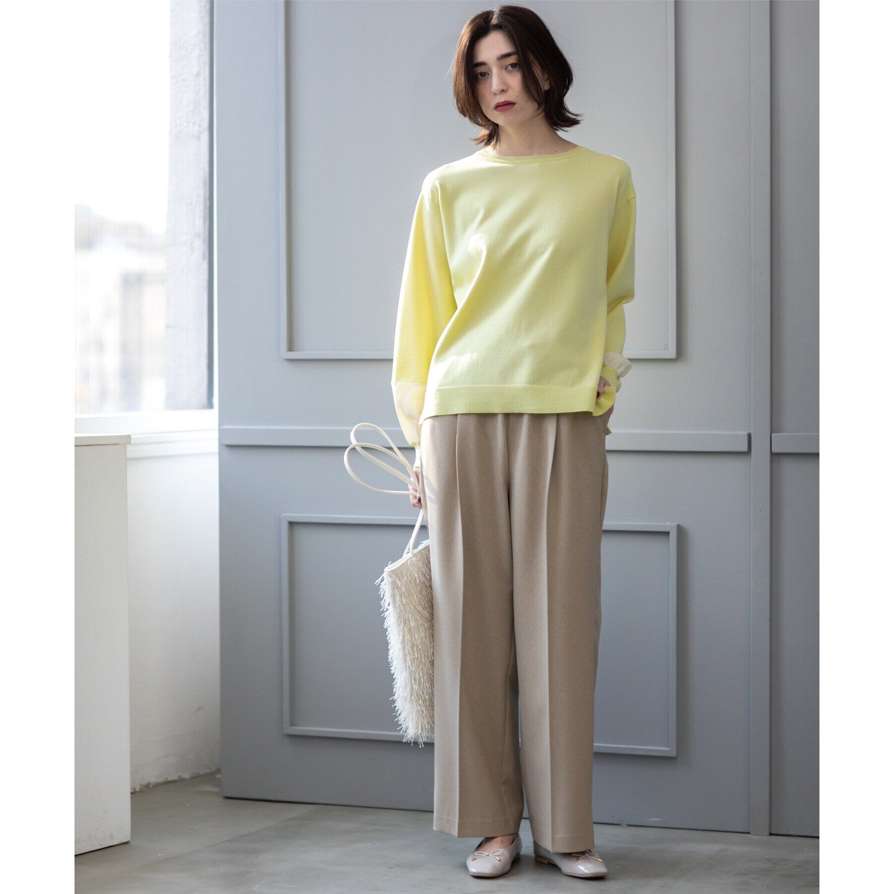 OPAQUE.CLIP「《SS-LLsize》美脚ストレッチイージーワイドパンツ【洗濯機洗い可/防シワ】」|その他|