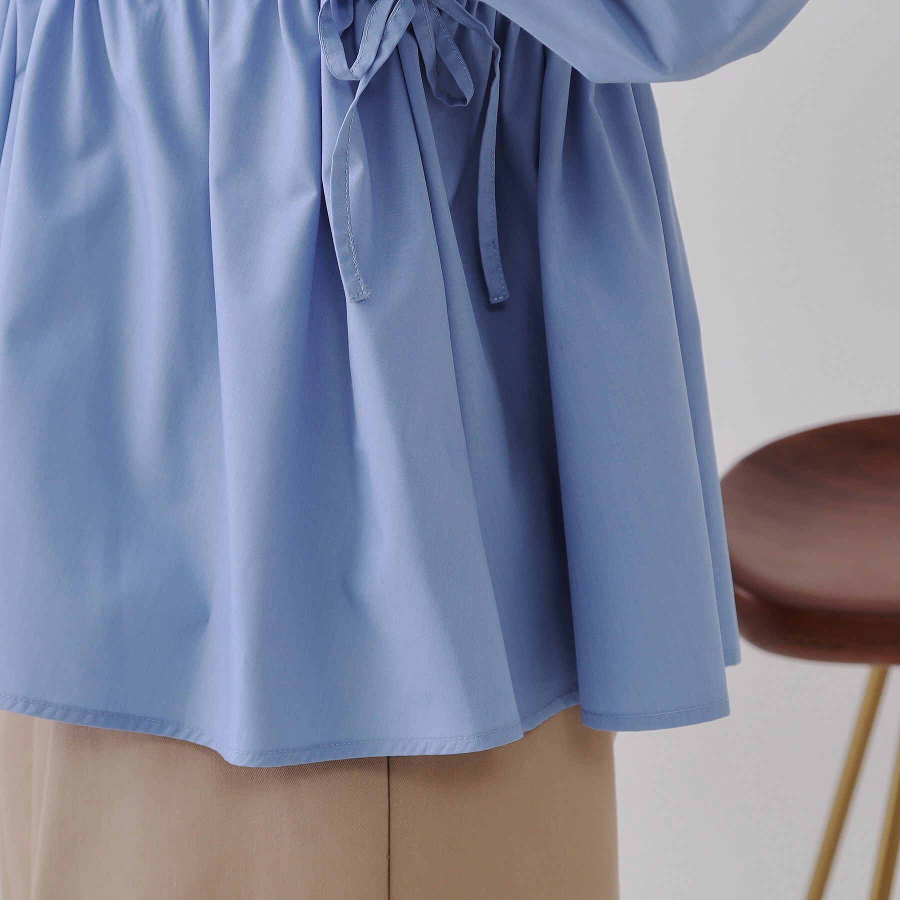 OPAQUE.CLIP「ウエストリボンペプラムシャツ【洗濯機洗い可】」|シャツ・ブラウス|
