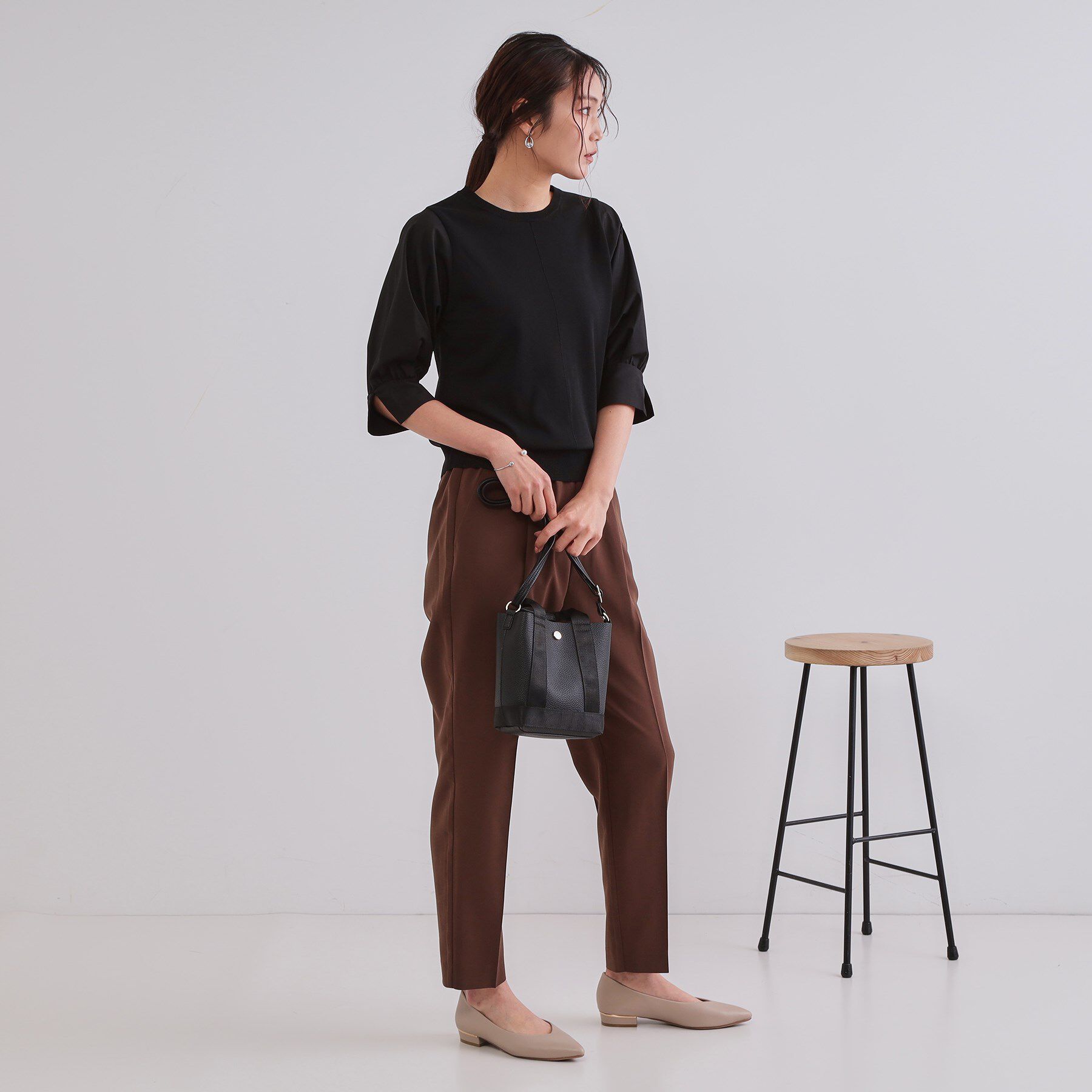 OPAQUE.CLIP「フハクスリーブドッキングニット【洗濯機洗い可】」|ニット・セーター|