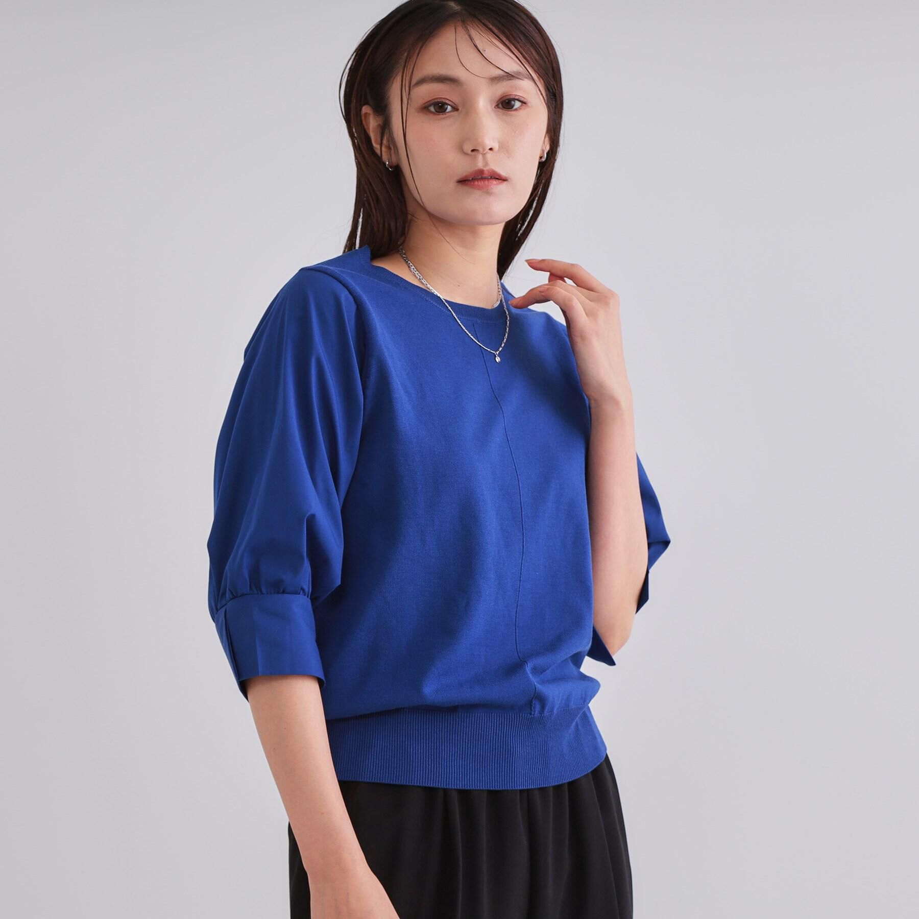 OPAQUE.CLIP「フハクスリーブドッキングニット【洗濯機洗い可】」|ニット・セーター|