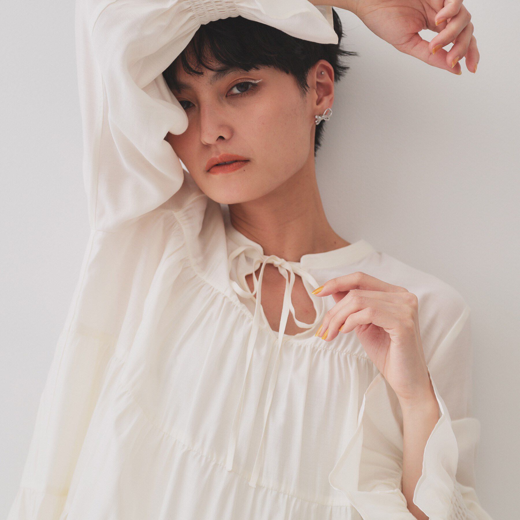 OPAQUE.CLIP「ティアードチュニックブラウス【洗濯機洗い可】」|チュニック|