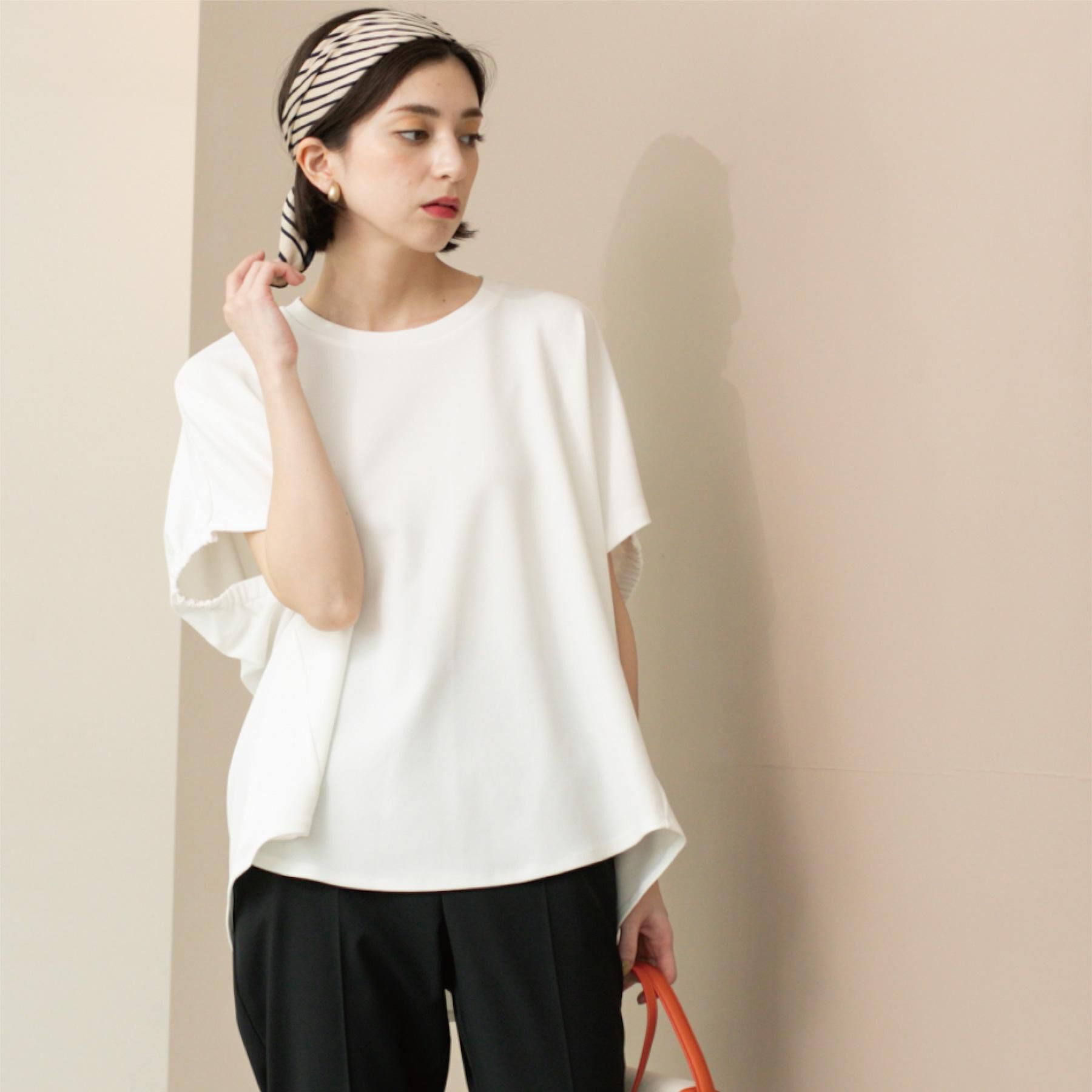 OPAQUE.CLIP「リラクシードルマンスリーブトップス【UV/吸水速乾/洗濯機洗い可】」|Tシャツ・カットソー|