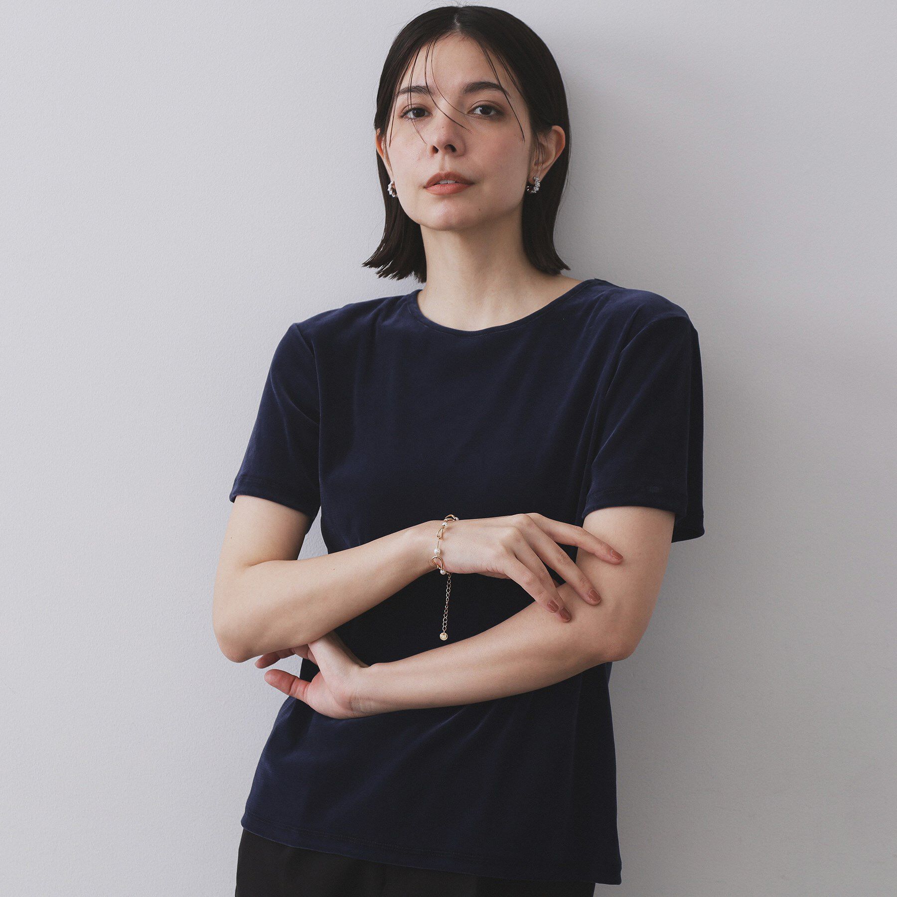 OPAQUE.CLIP「メタル&times;フェイクパールブレスレット」|ブレスレット・バングル|