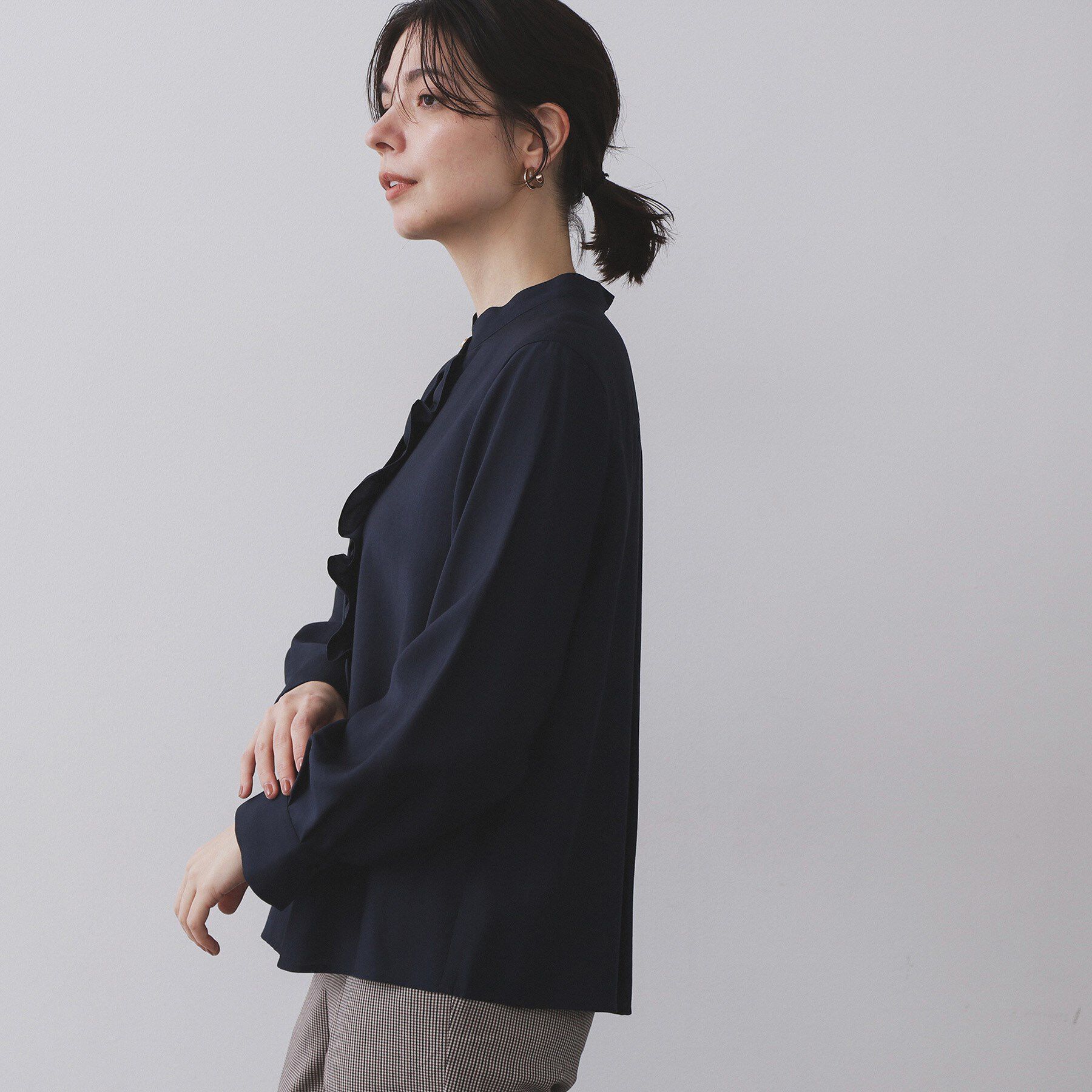 OPAQUE.CLIP「フロントフリルブラウス【洗濯機OK】」|シャツ・ブラウス|