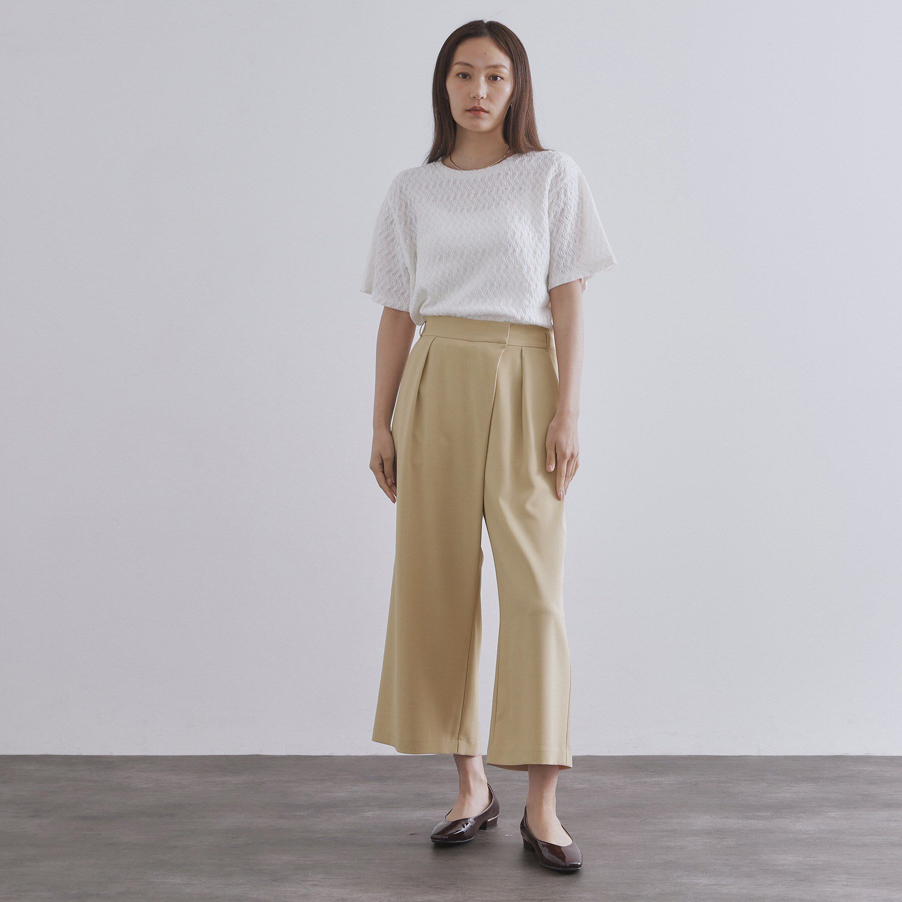 OPAQUE.CLIP「サッシュリボン付きラップデザインパンツ【洗濯機洗い可】」|その他|