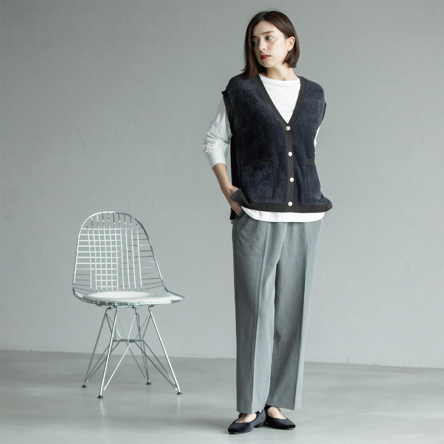 OPAQUE.CLIP「フェザーヤーンニットベスト【洗濯機OK/抗ピル】」|ニット・セーター|
