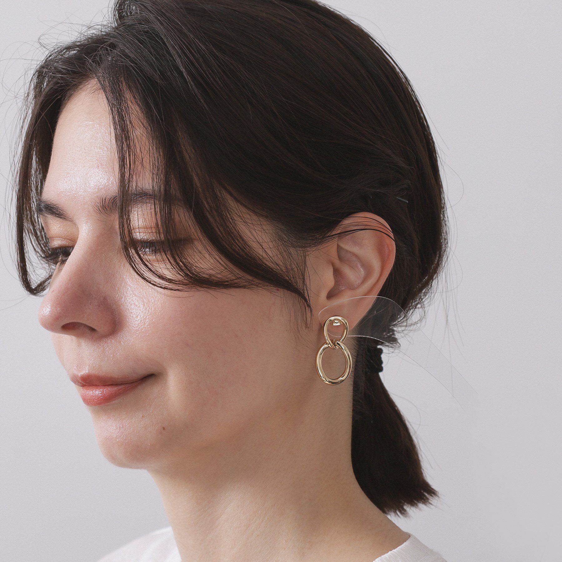 OPAQUE.CLIP「メタルリング2連ピアス」|ピアス|