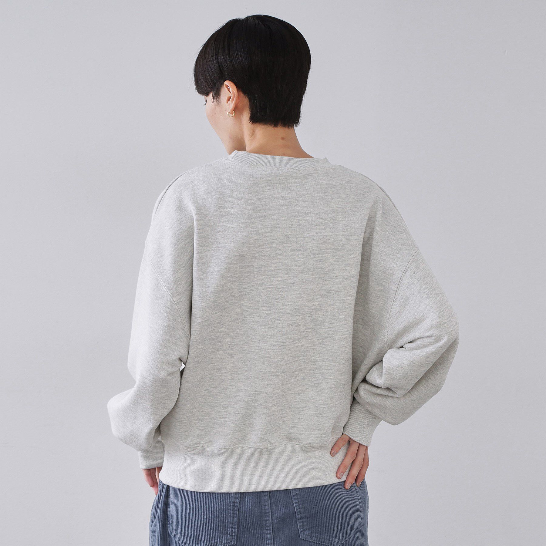 OPAQUE.CLIP「裏毛プリント刺繍ロゴ【洗濯機OK】」|パーカー|