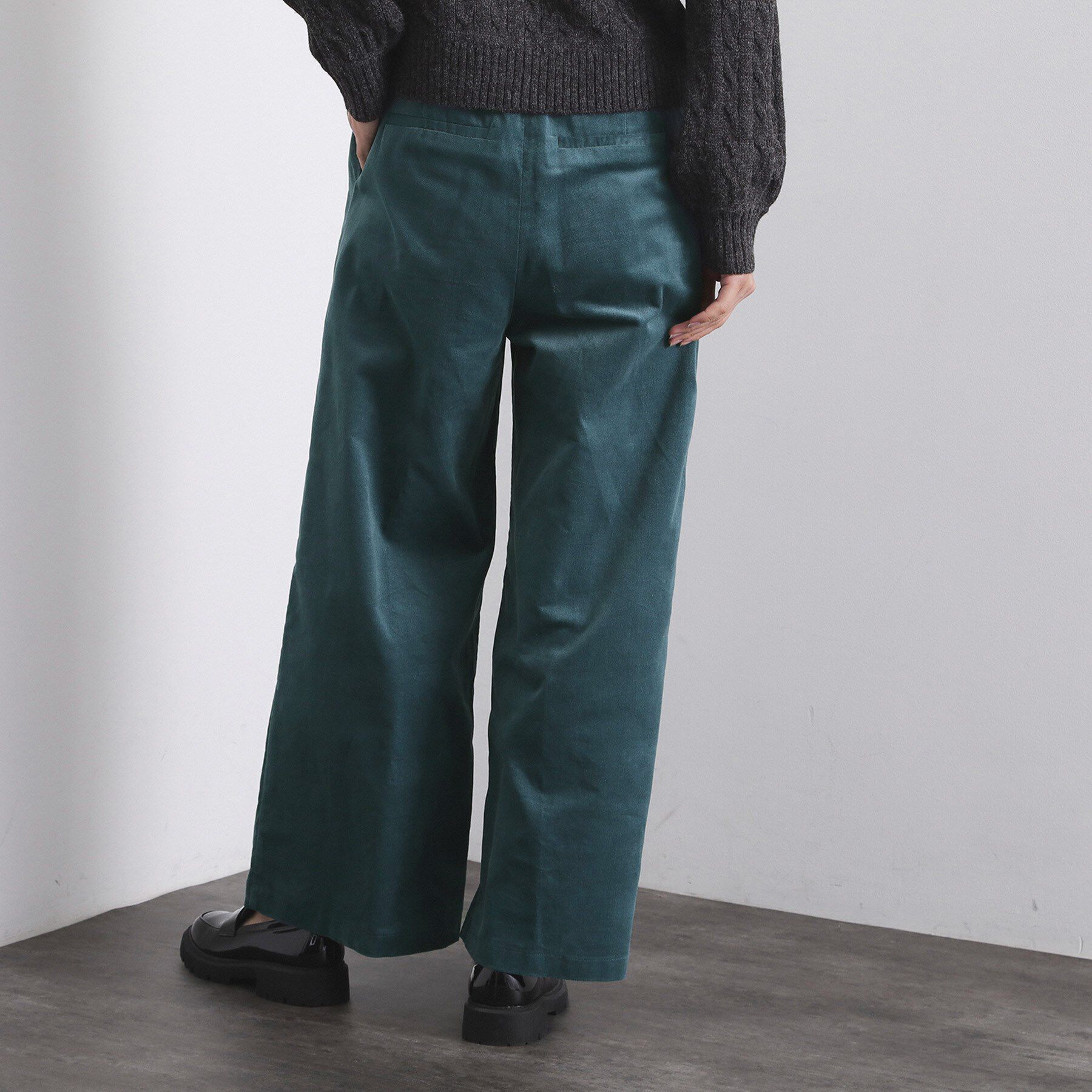 OPAQUE.CLIP「別珍タックワイドパンツ【洗える】」|その他|