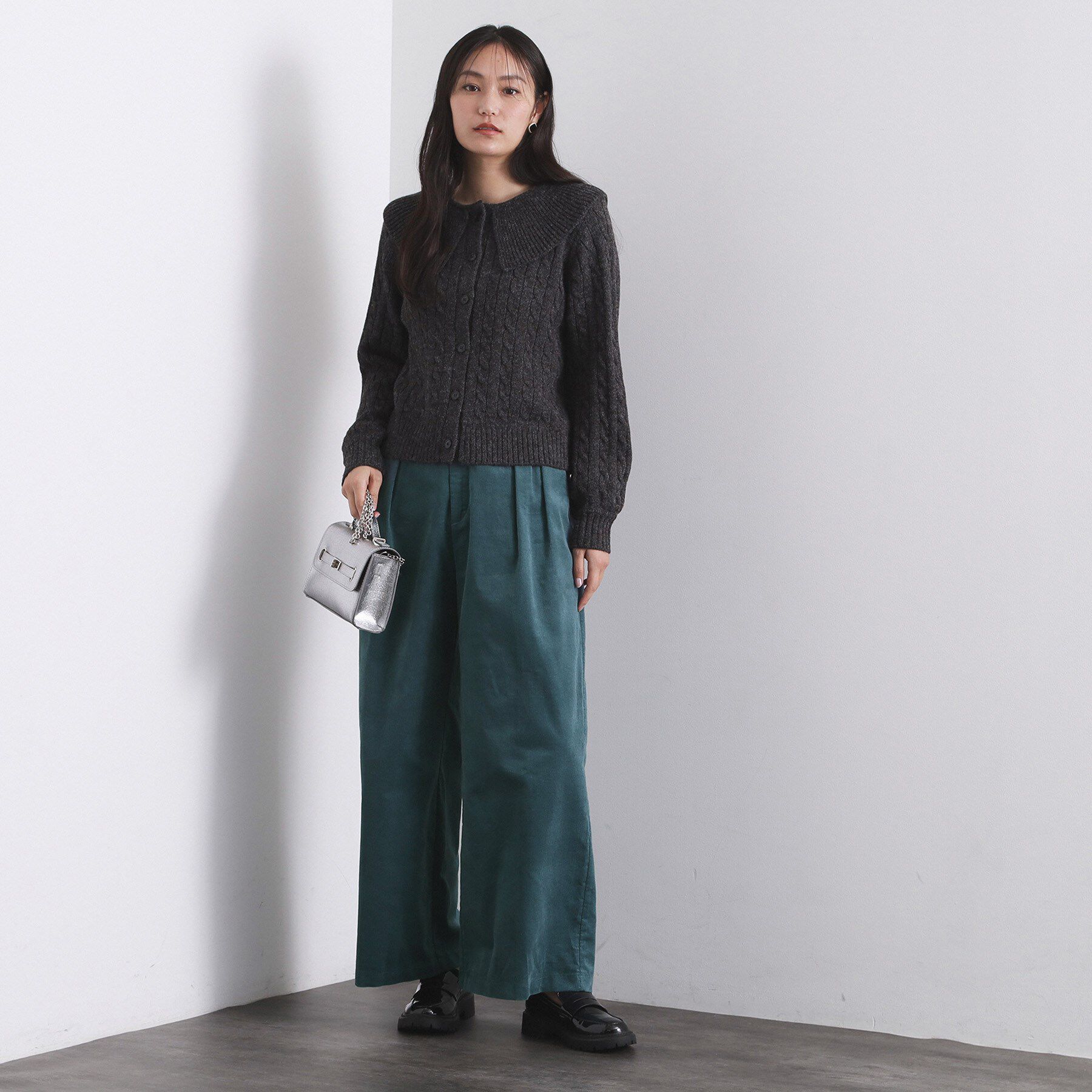 OPAQUE.CLIP「別珍タックワイドパンツ【洗える】」|その他|