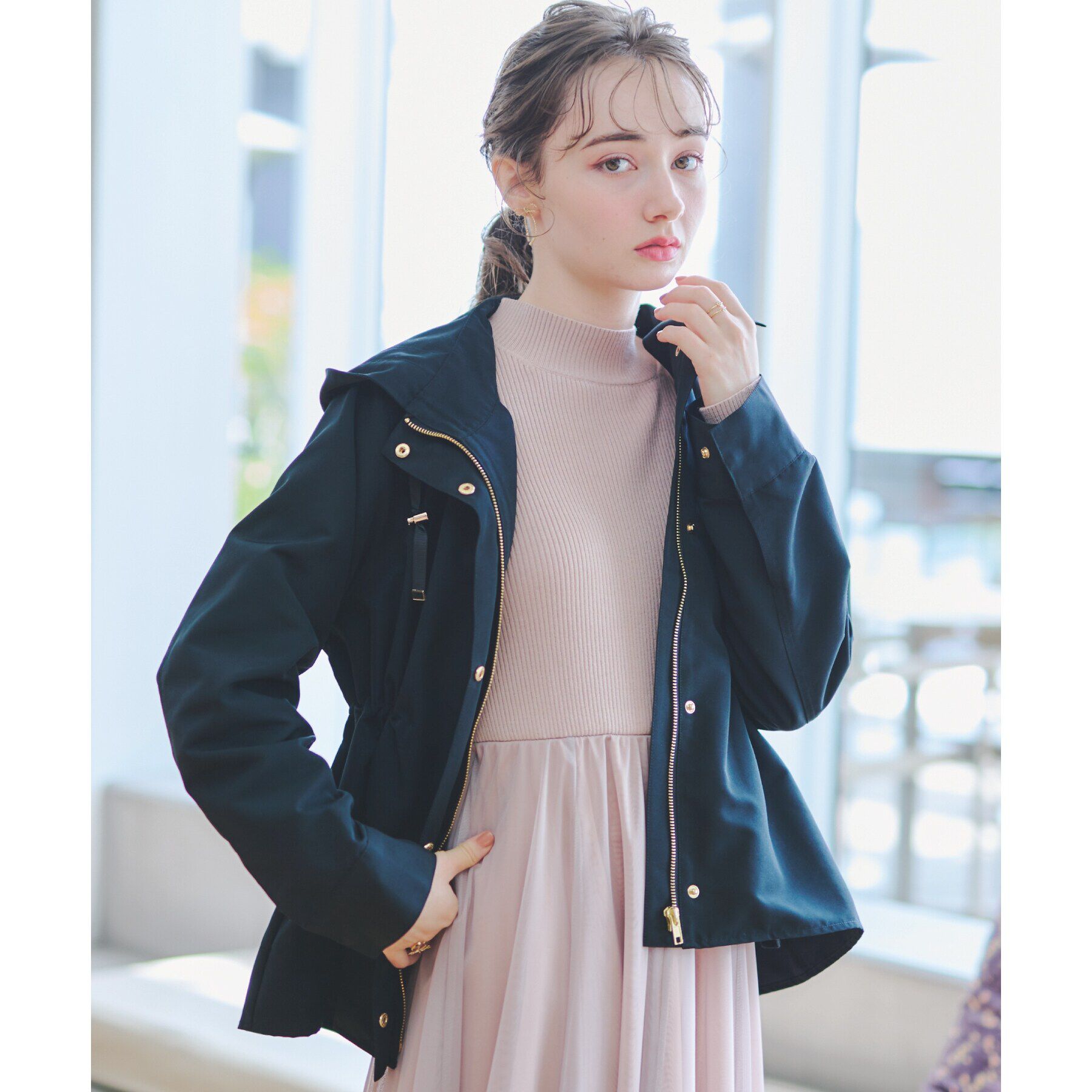 Couture broach「【愛されマンパ】ハートキルトライナー付マウンテンパーカ」|ブルゾン・スタジャン|