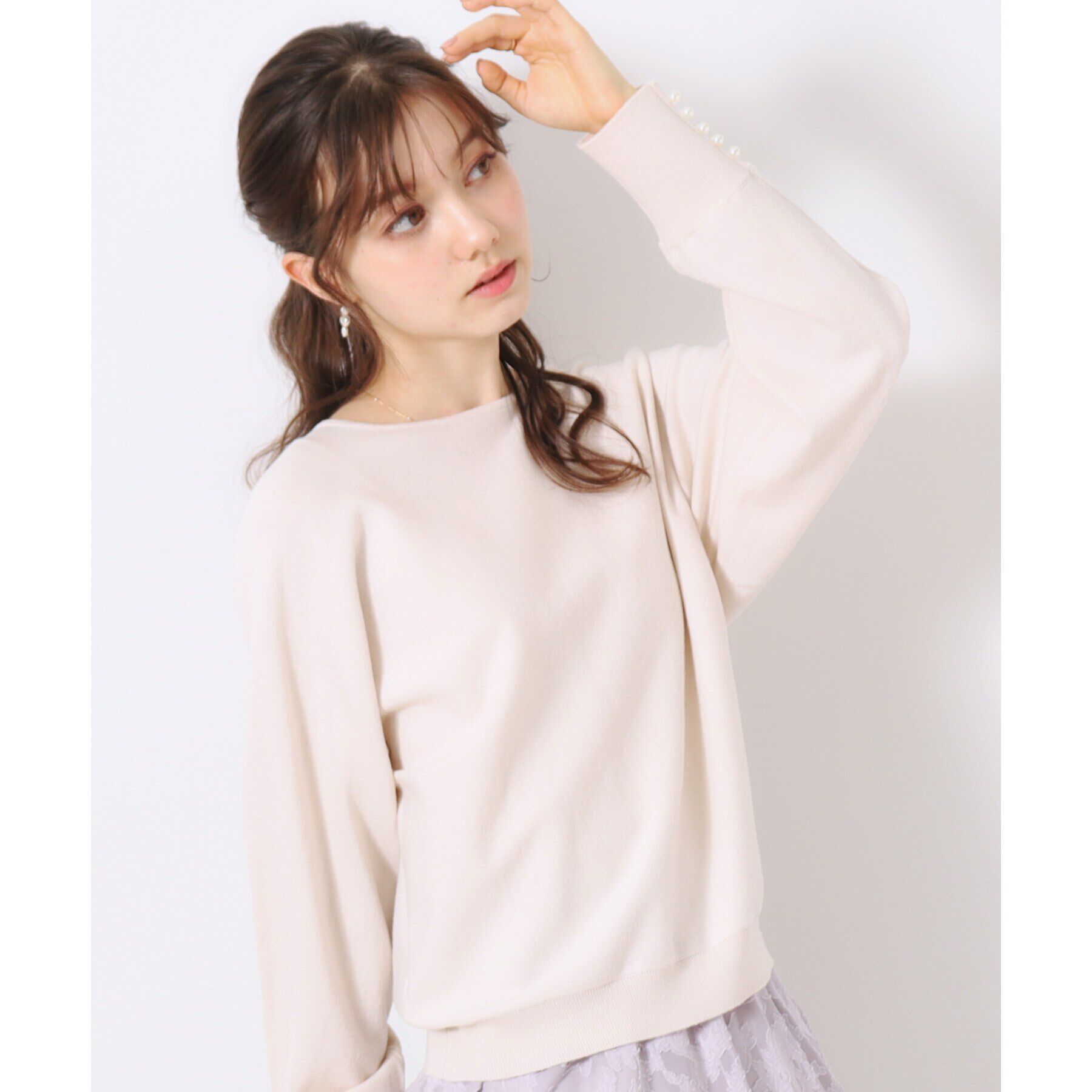 Couture broach「【華奢見せが叶う】Springドルマンニット」|ニット・セーター|