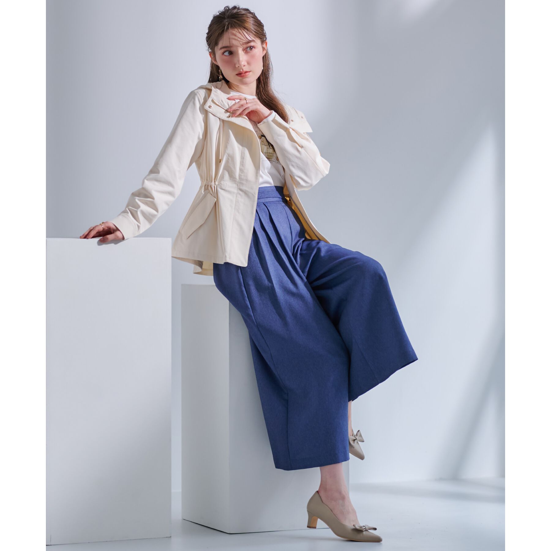 Couture broach「【きれいめ・大人カジュアル・通勤】デニムライクスカンツ」|その他|