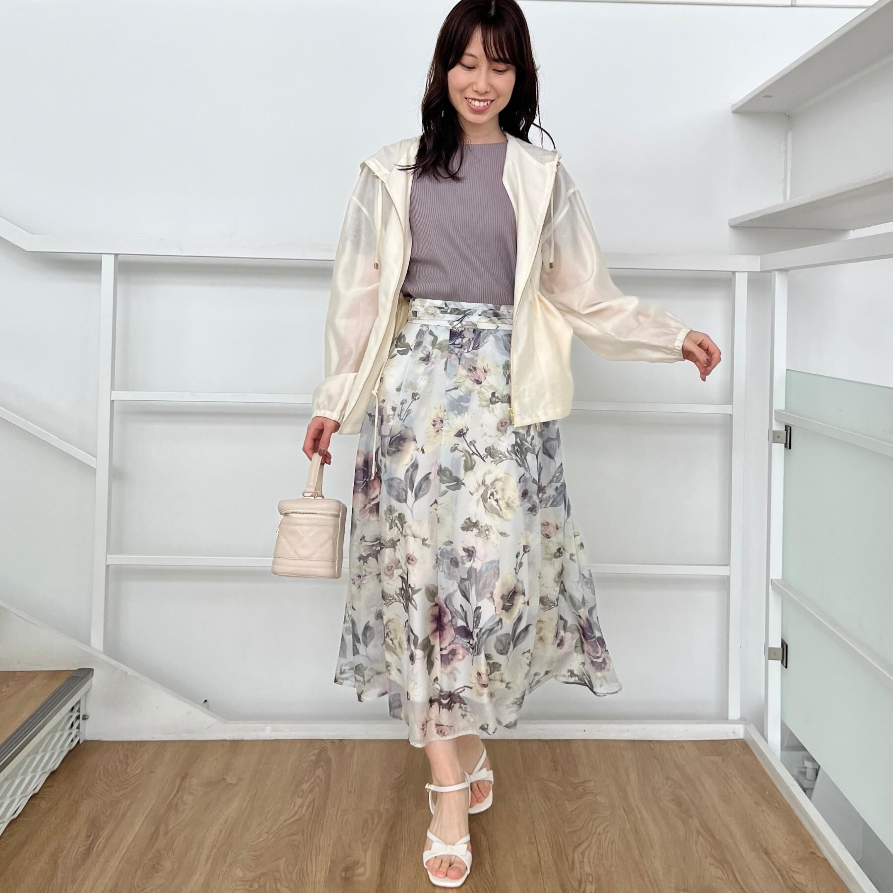 Couture broach「【一枚で着映える・華やか・上品】Summerオーガンフルールスカート」|スカート|