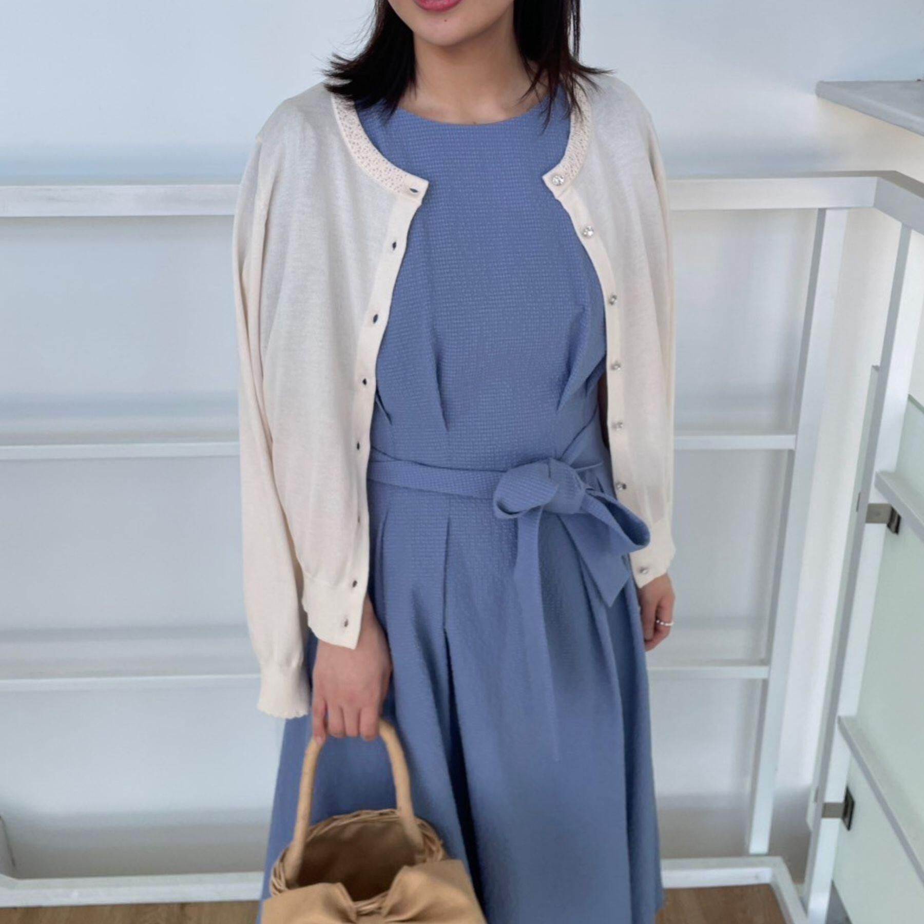 Couture broach「【細見え・キレイめ】サッカータックワンピース」|ワンピース|