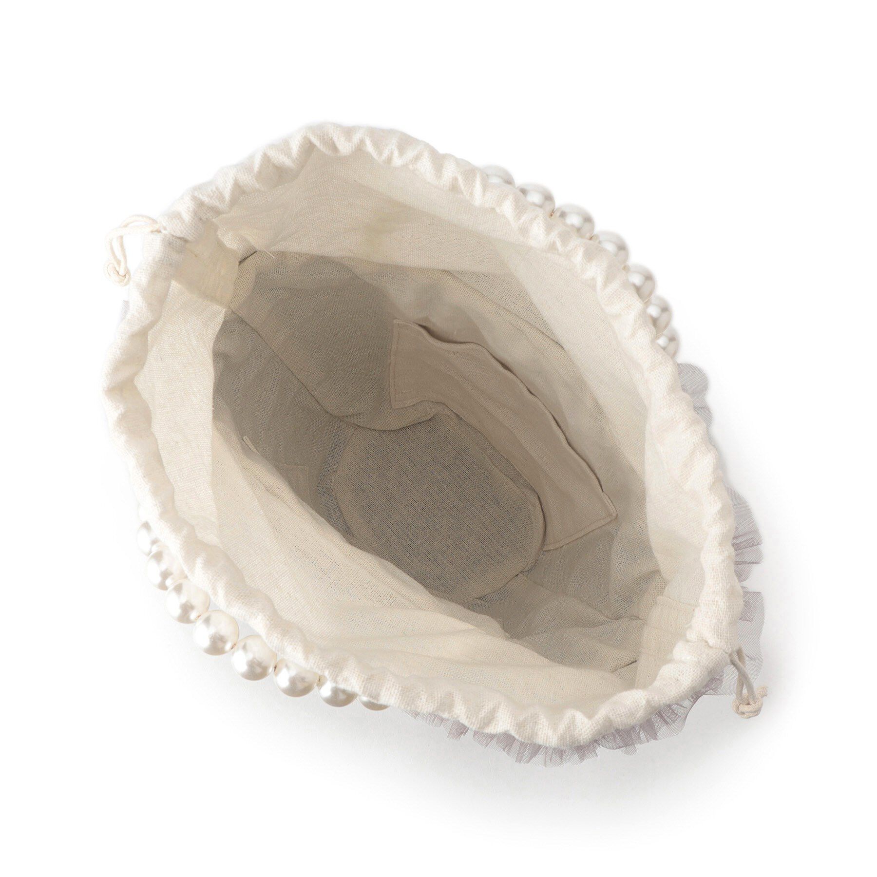 Couture broach「フリルデザインパール調ハンドルカゴバッグ」|ハンドバッグ|