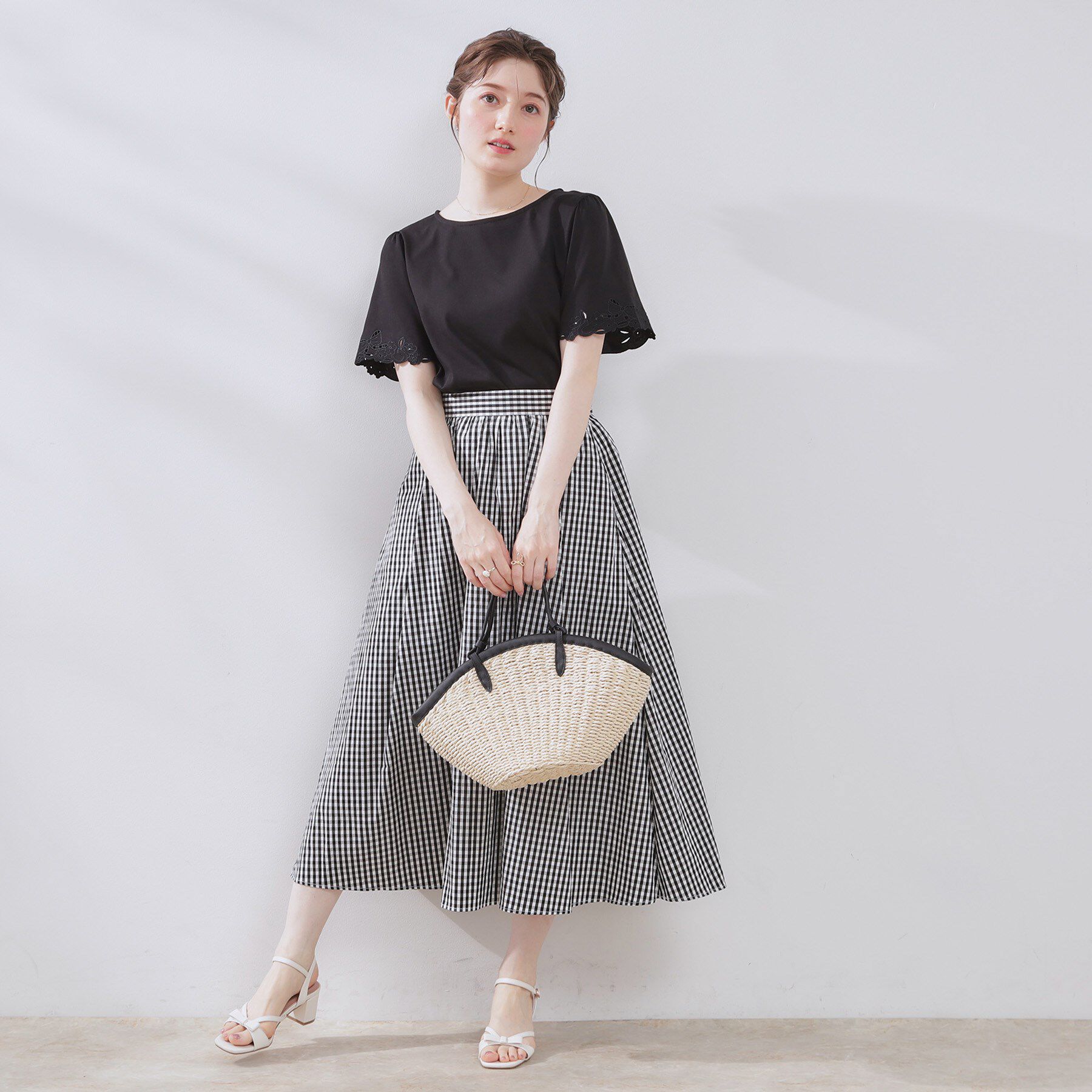 Couture broach「【接触冷感・UVカット】袖エンブロサイロコンパクトトップス」|Tシャツ・カットソー|