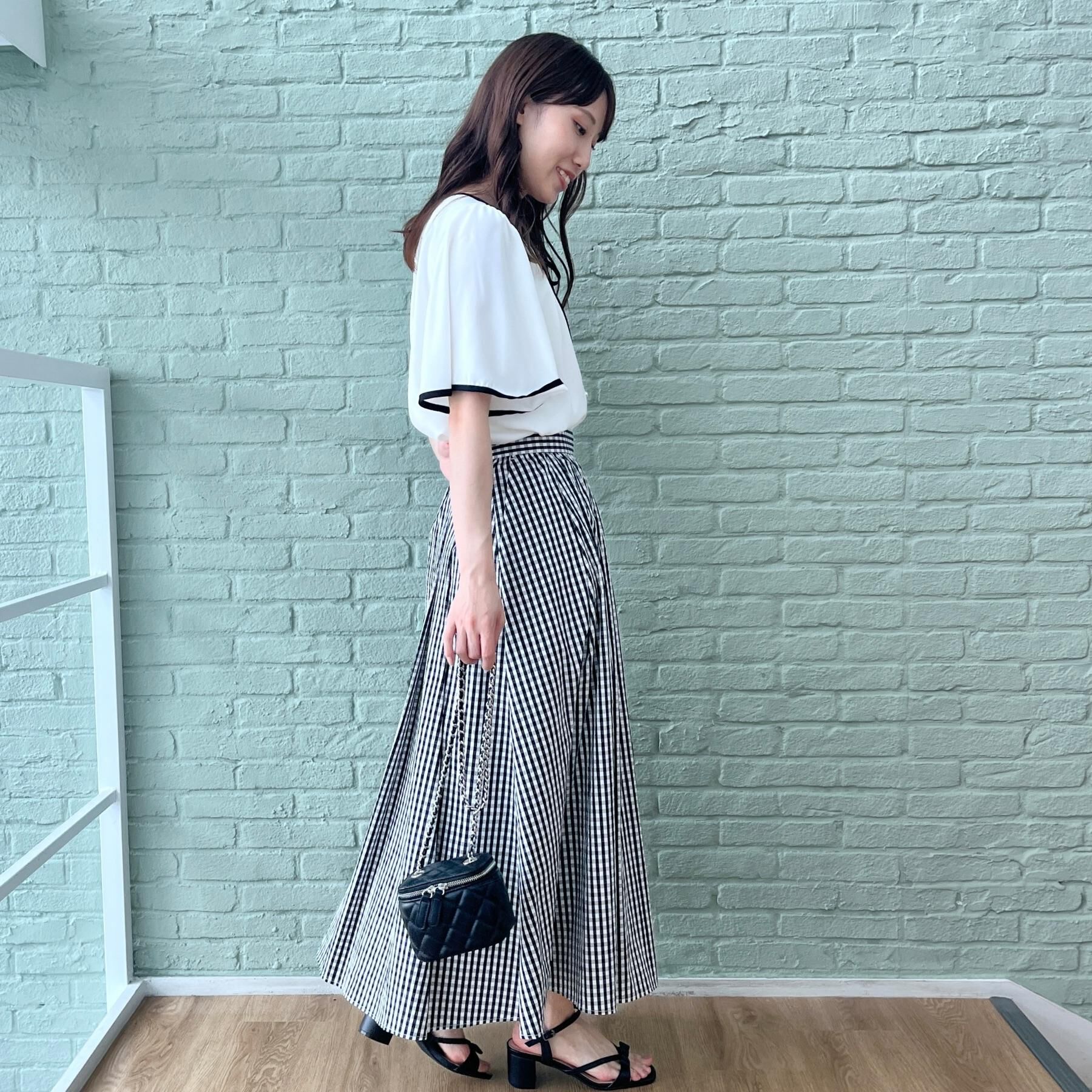 Couture broach「【きれいめ・二の腕カバー・通勤】配色フレア2WAYブラウス」|シャツ・ブラウス|