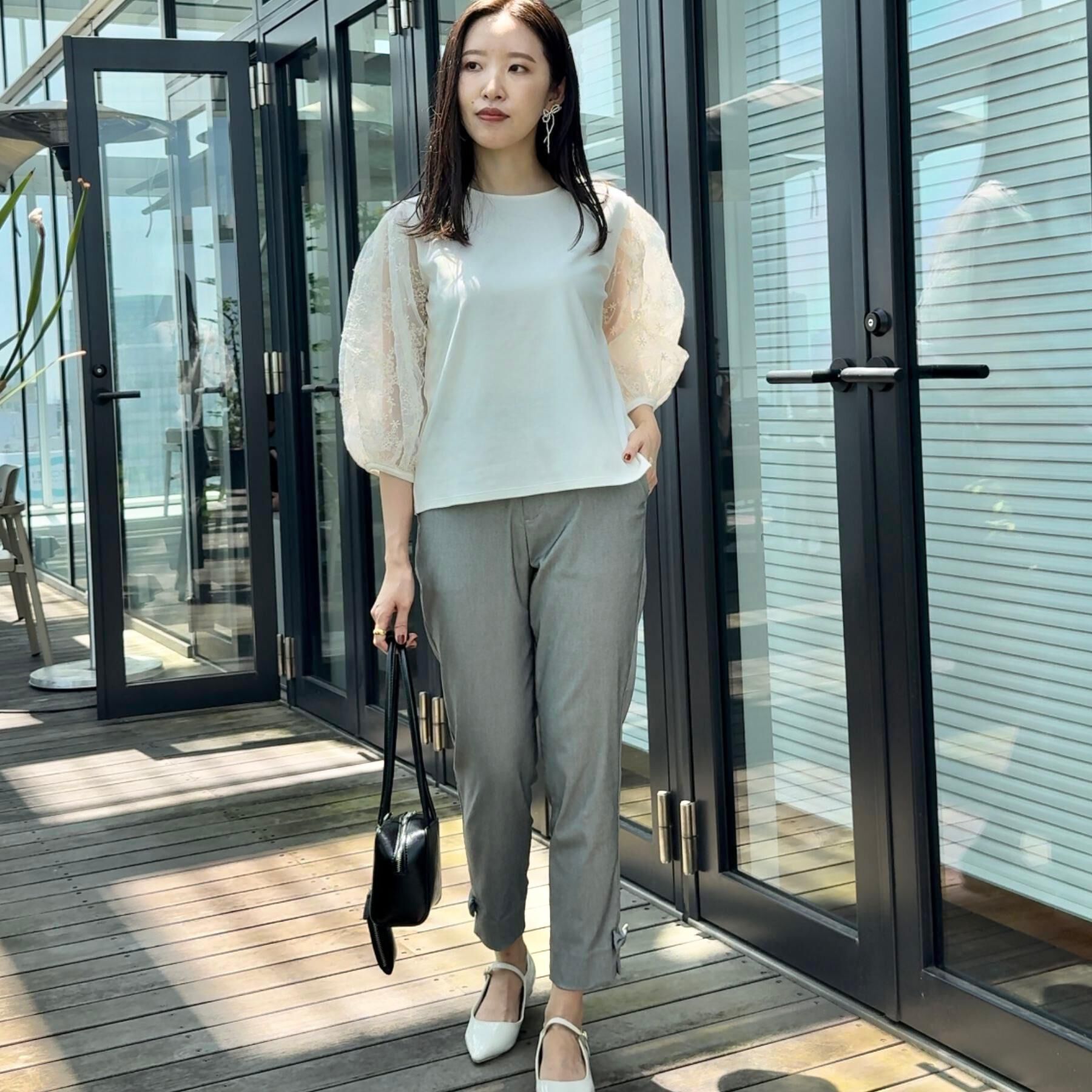 Couture broach「【らくちん・キレイ見え】リボンハイパーストレッチパンツ」|その他|