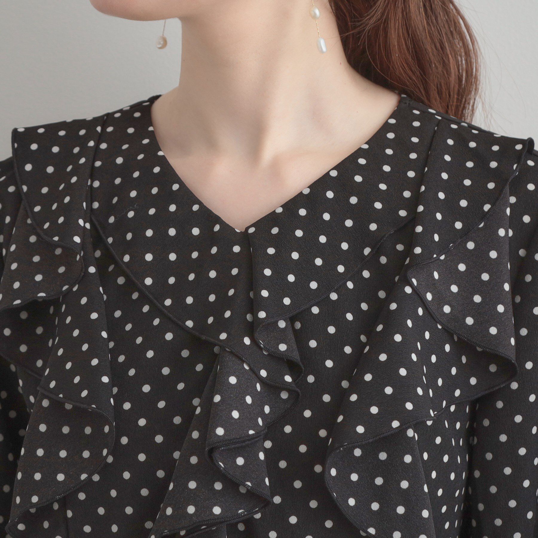 Couture broach「【大人可愛い・通勤】ラッフルフリルブラウス」|シャツ・ブラウス|