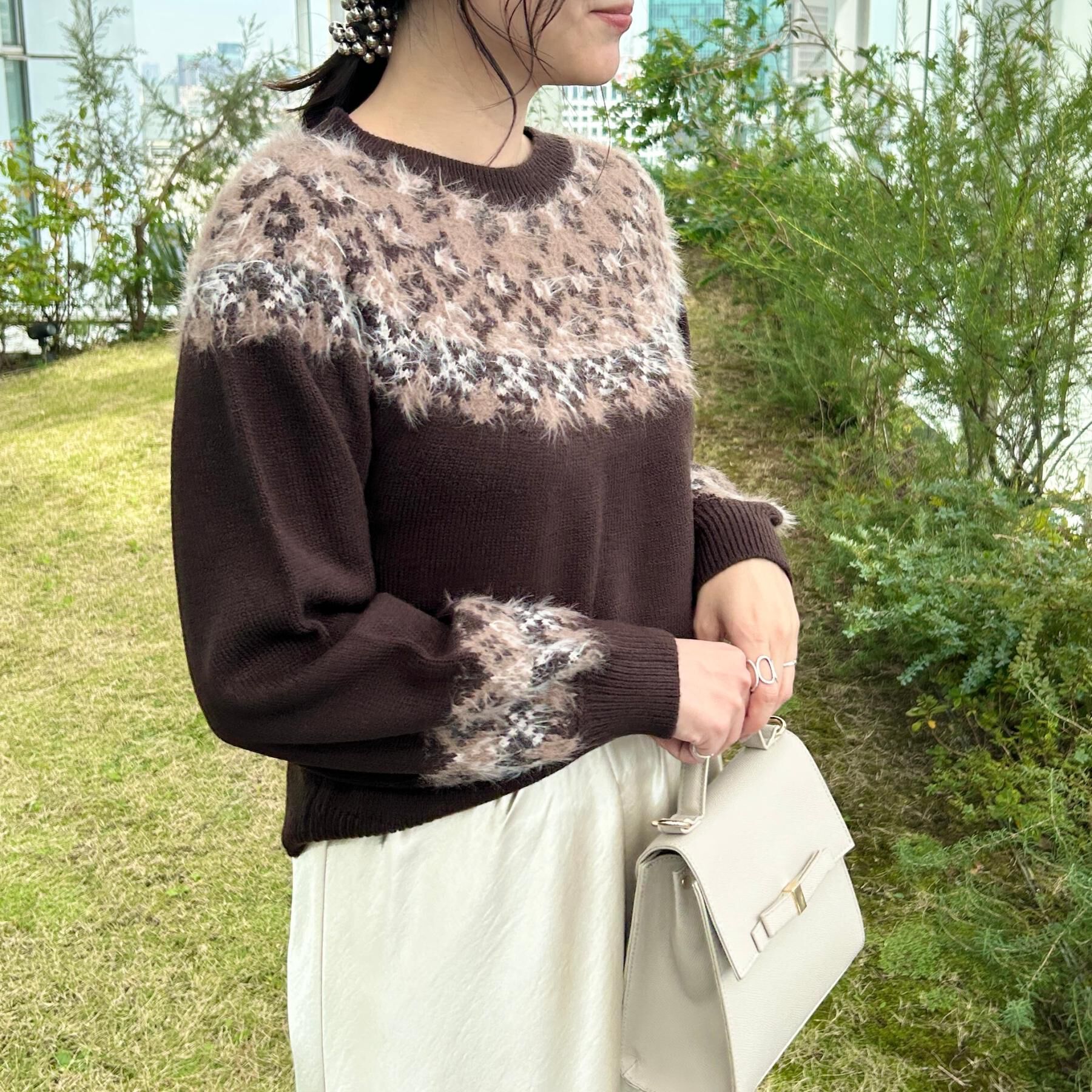 Couture broach「【着映え】求心フェザーニット」|ニット・セーター|