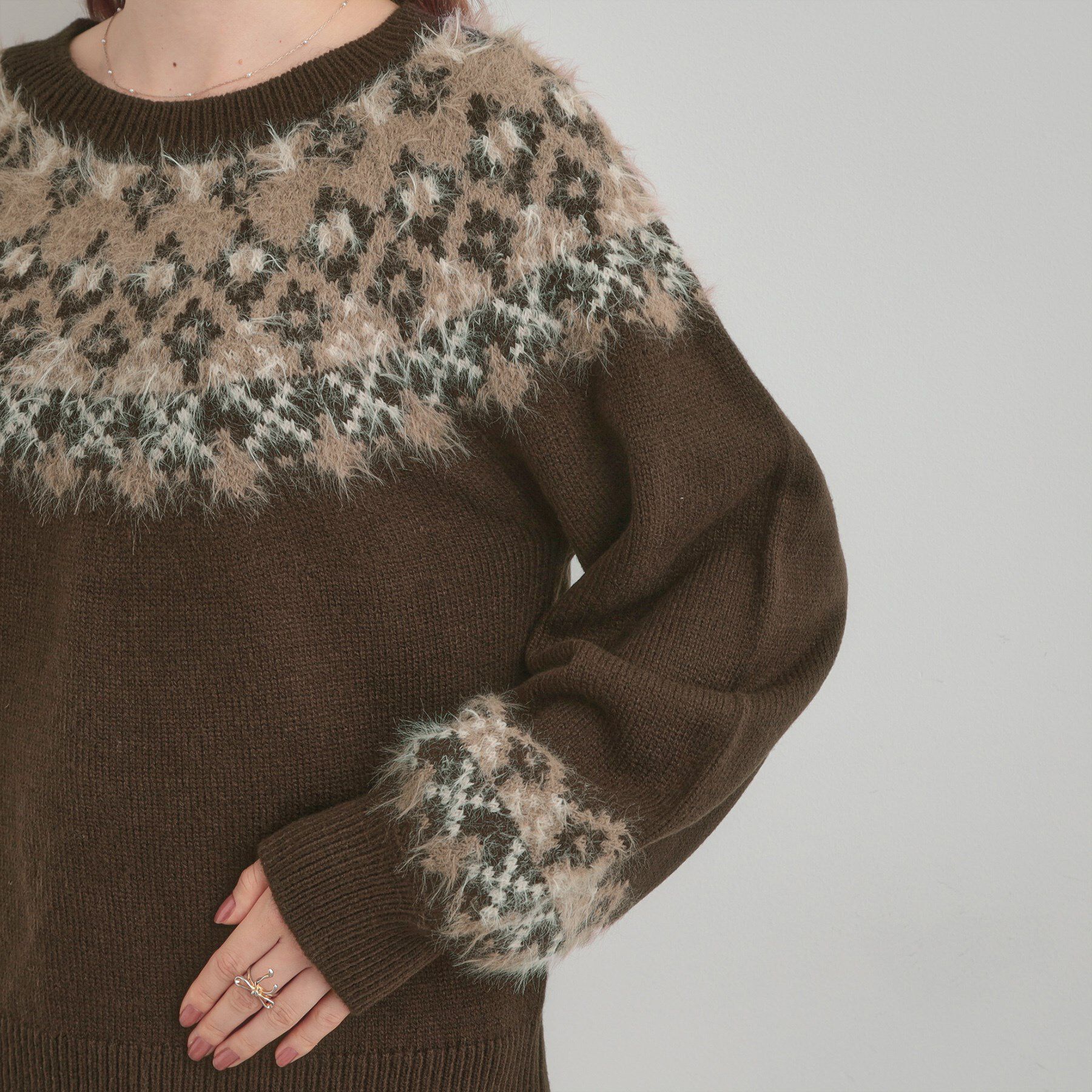 Couture broach「【着映え】求心フェザーニット」|ニット・セーター|