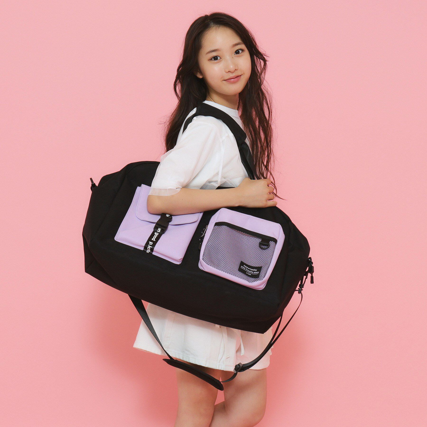 PINK-latte「【容量約47.5L】3WAYリュックボストン」|ボストンバッグ|