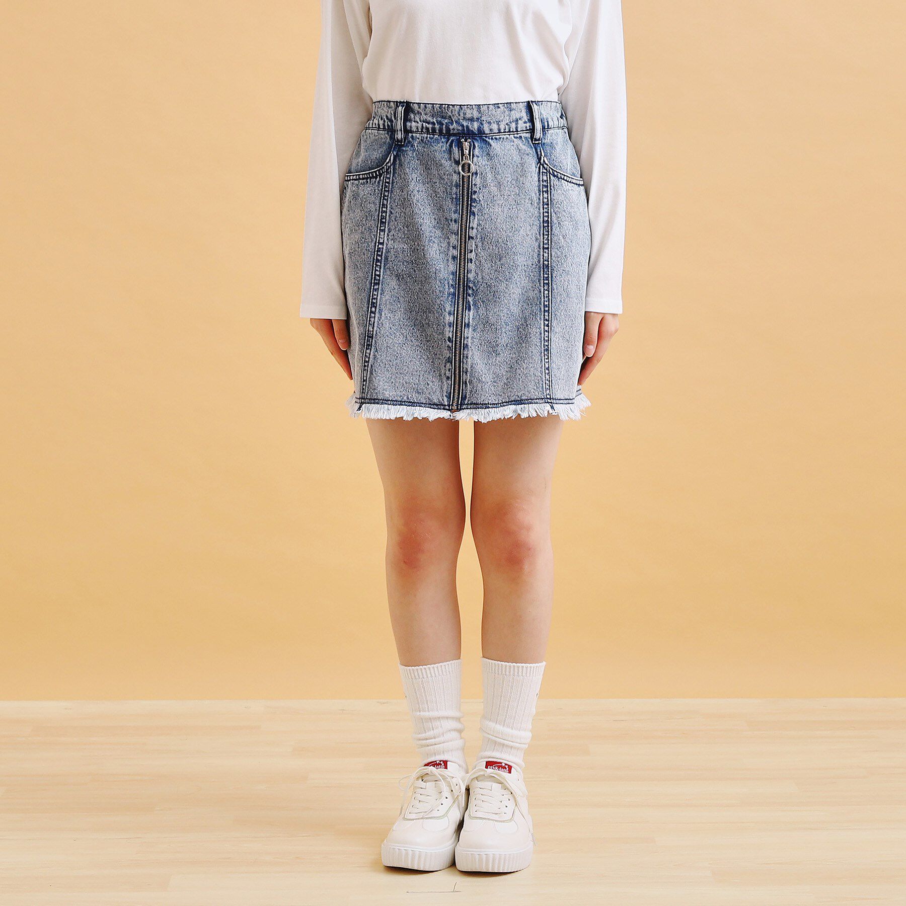 PINK-latte「リングジップ台形スカート」|スカート|