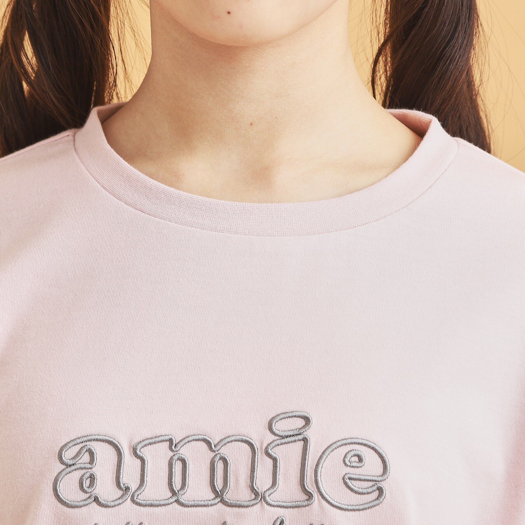 PINK-latte「ドロストリボンタックトップス」|Tシャツ・カットソー|