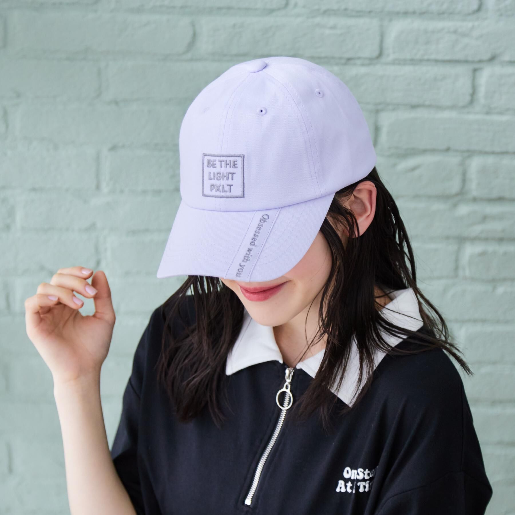 PINK-latte「ボックスロゴキャップ」|キャップ・キャスケット|パープル(081)