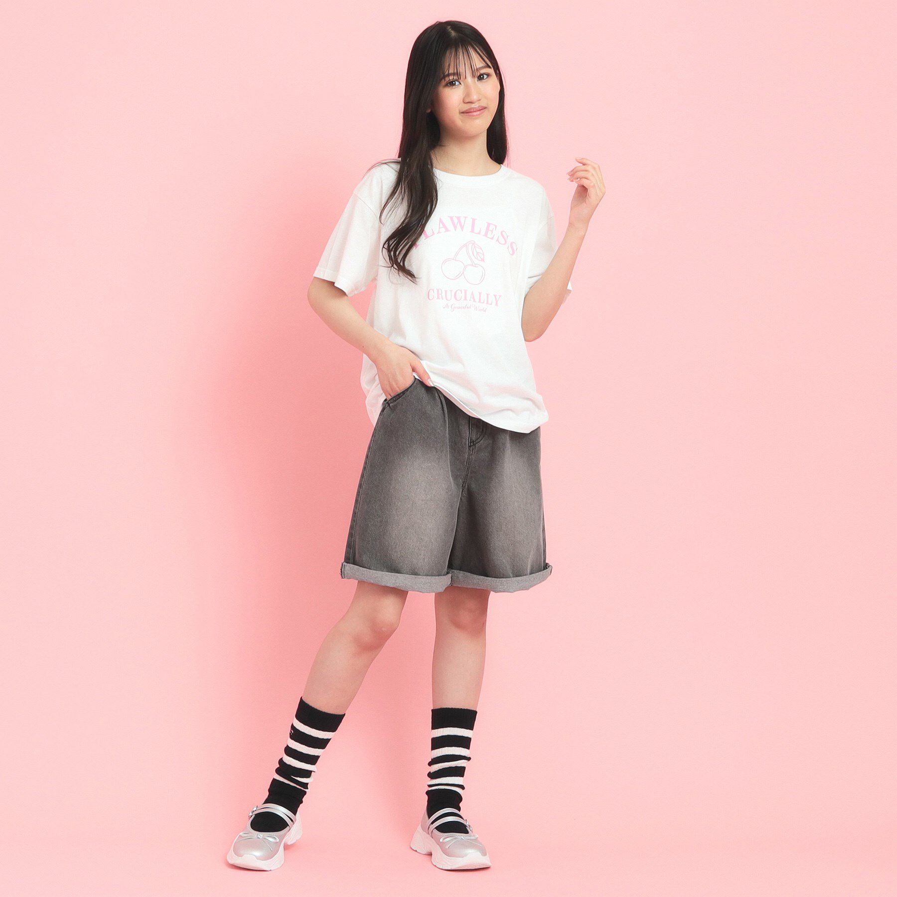 PINK-latte「2WAYデニムパンツ」|その他|