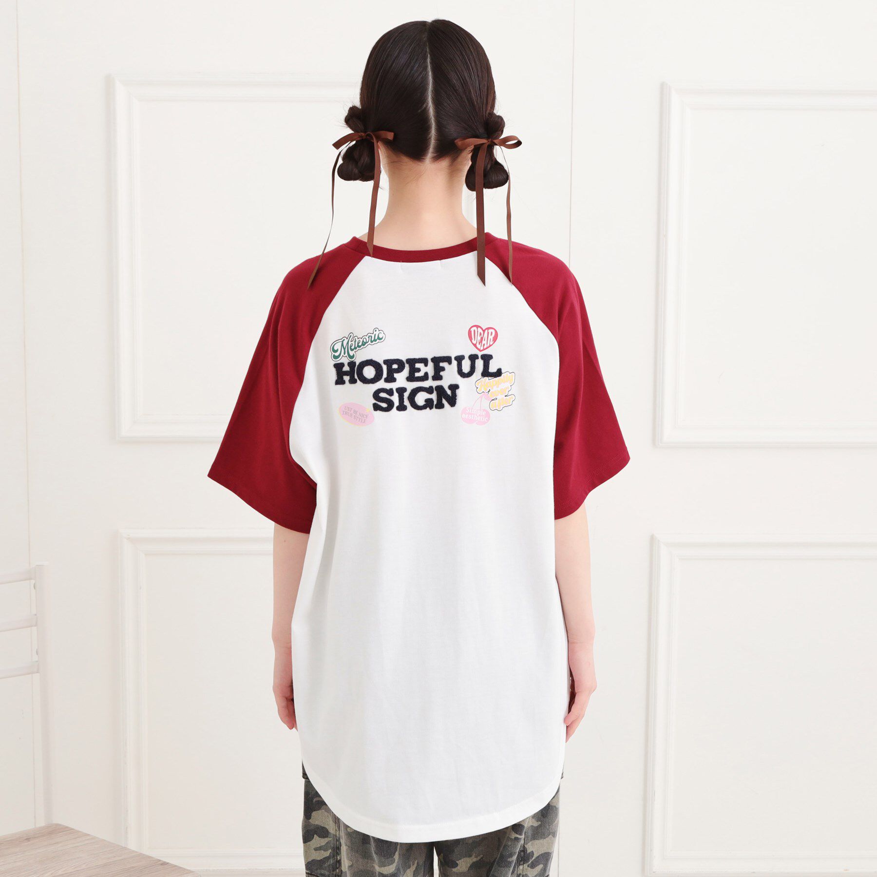 PINK-latte「ワッペン風チュニックTシャツ」|チュニック|