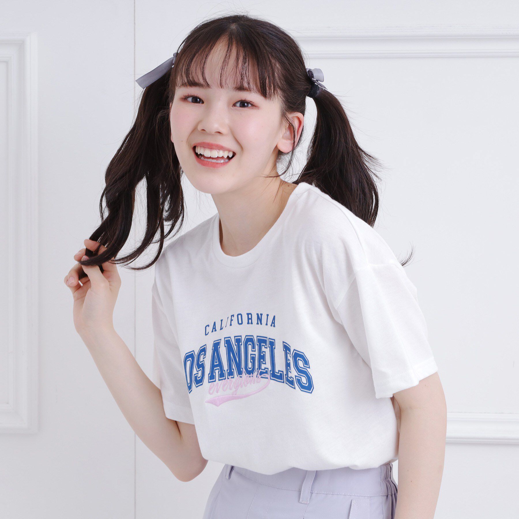 PINK-latte「カレッジロゴTシャツ」|Tシャツ・カットソー|