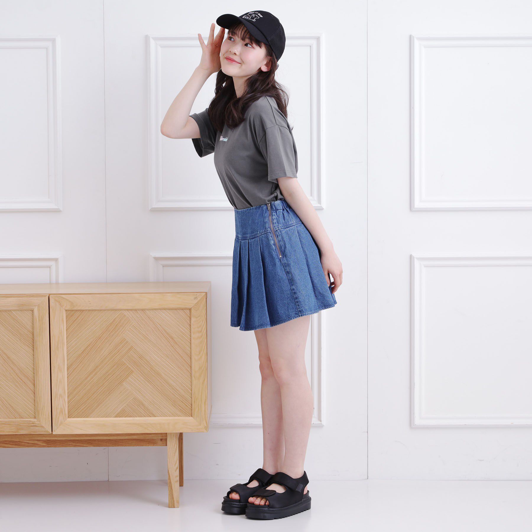 PINK-latte「グラデーションくまちゃん発砲ビッグTシャツ」|Tシャツ・カットソー|